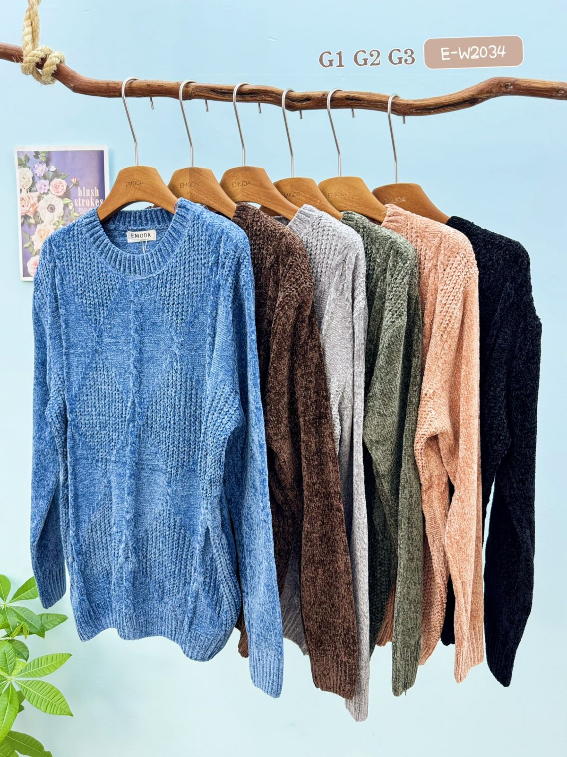 E-W2034. Blusa -G1. G2. G3- Chenille