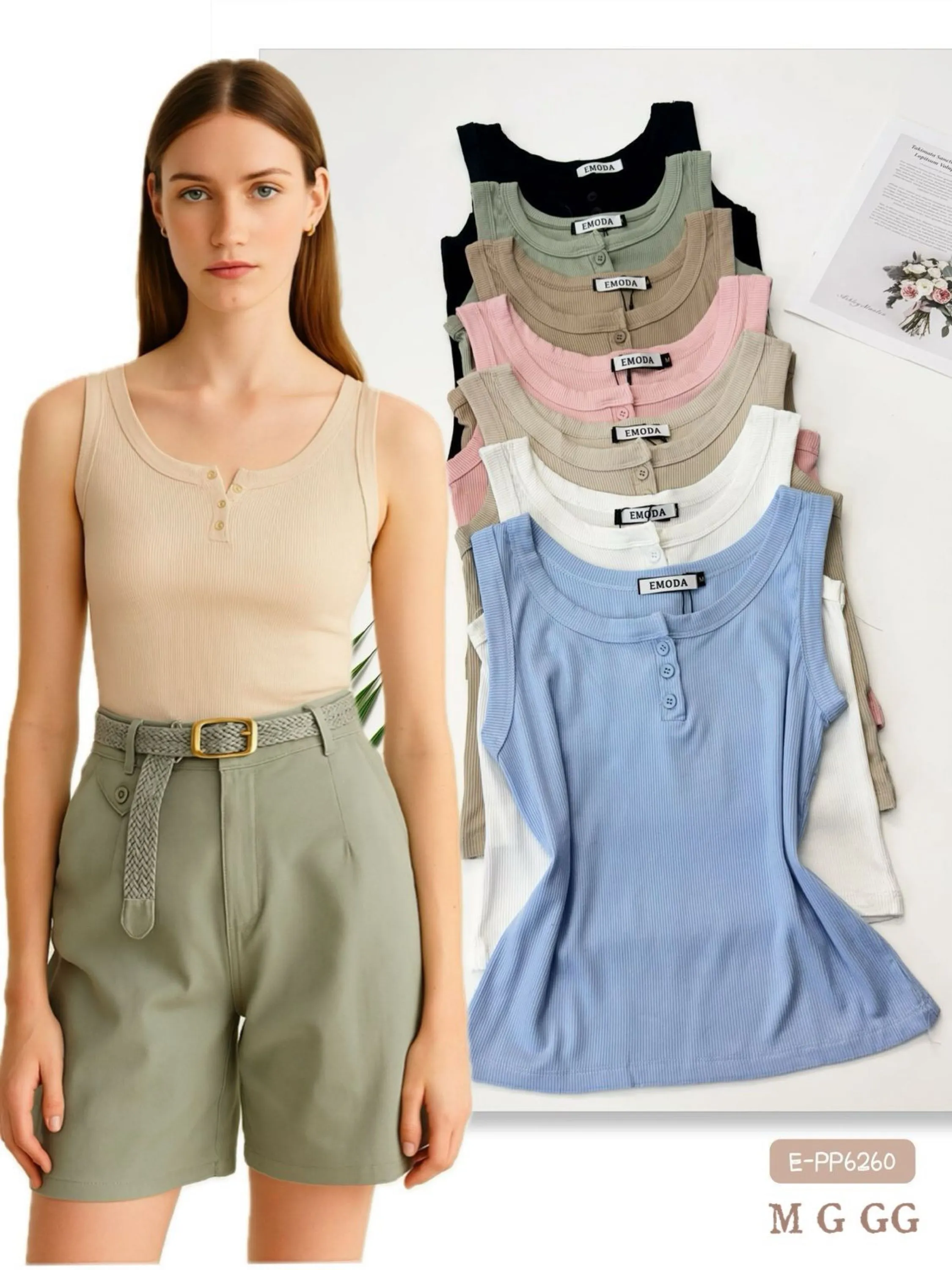 E-PP6260. Regata - M G GG - algodão canelado