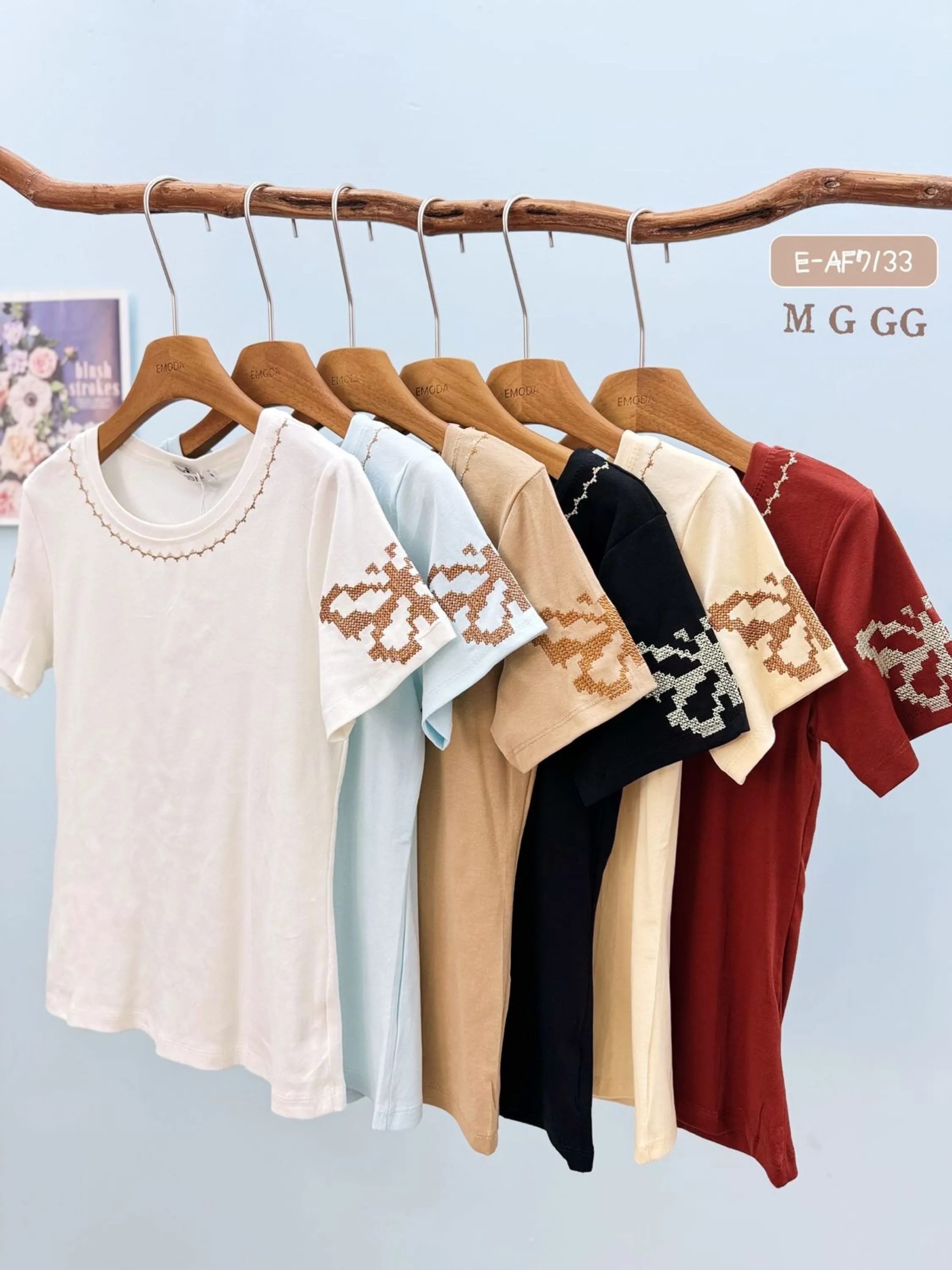 E-AF733. T-shirt - M G GG - algodão