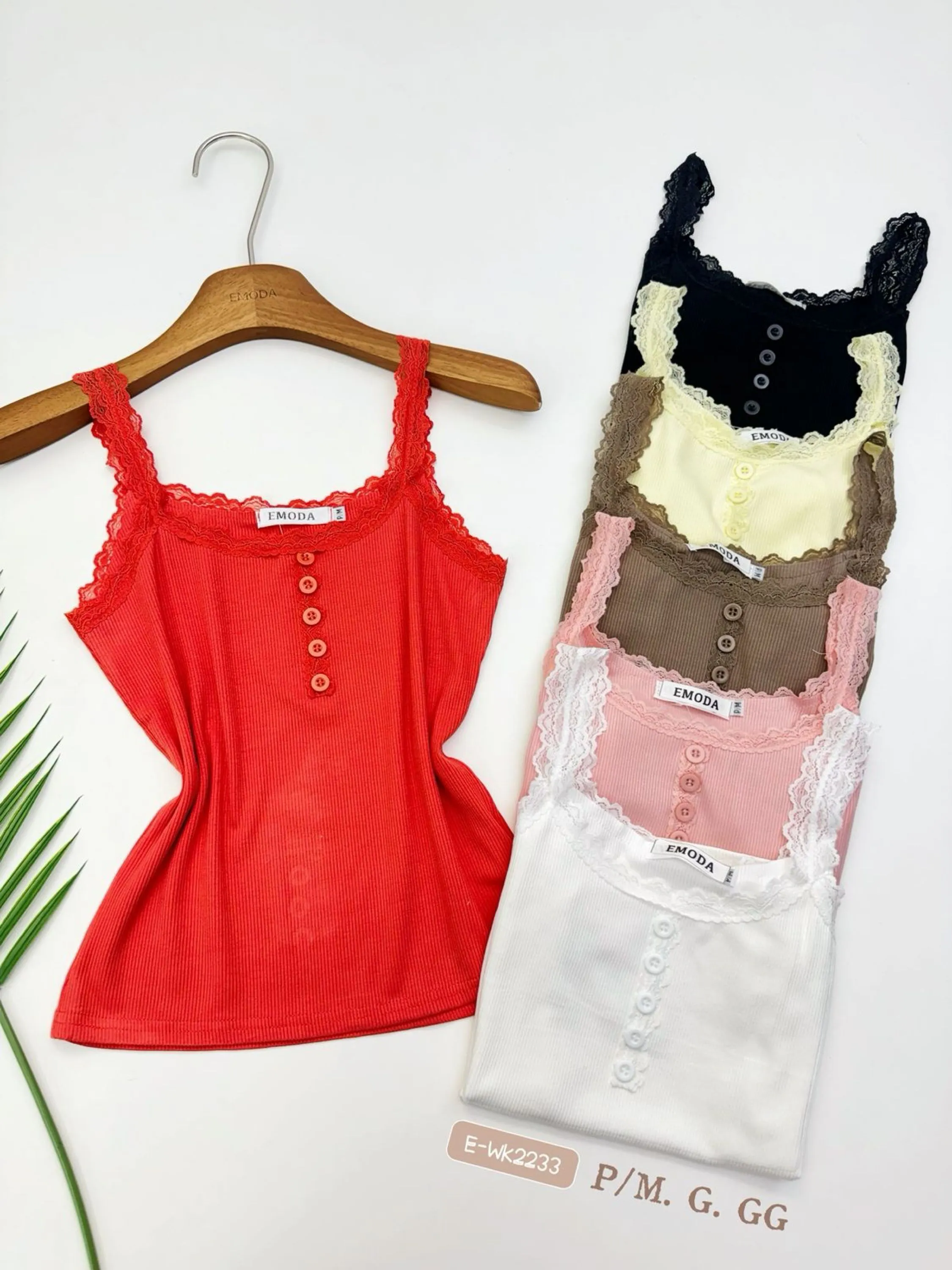 E-WK2233.  Alcinha - P/M. G. GG - algodão canelada