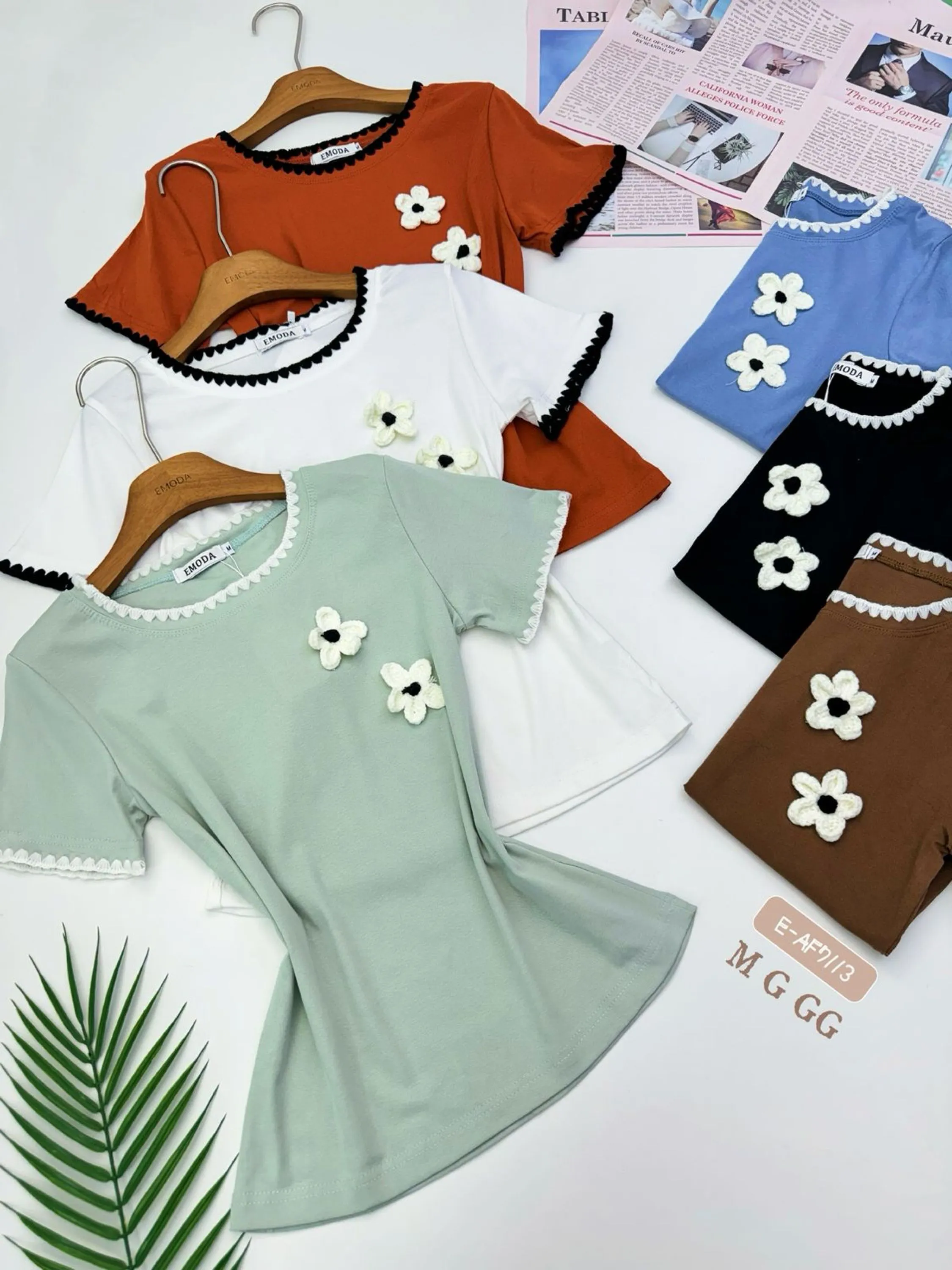 E-AF7113 T-shirt - M G GG - algodão