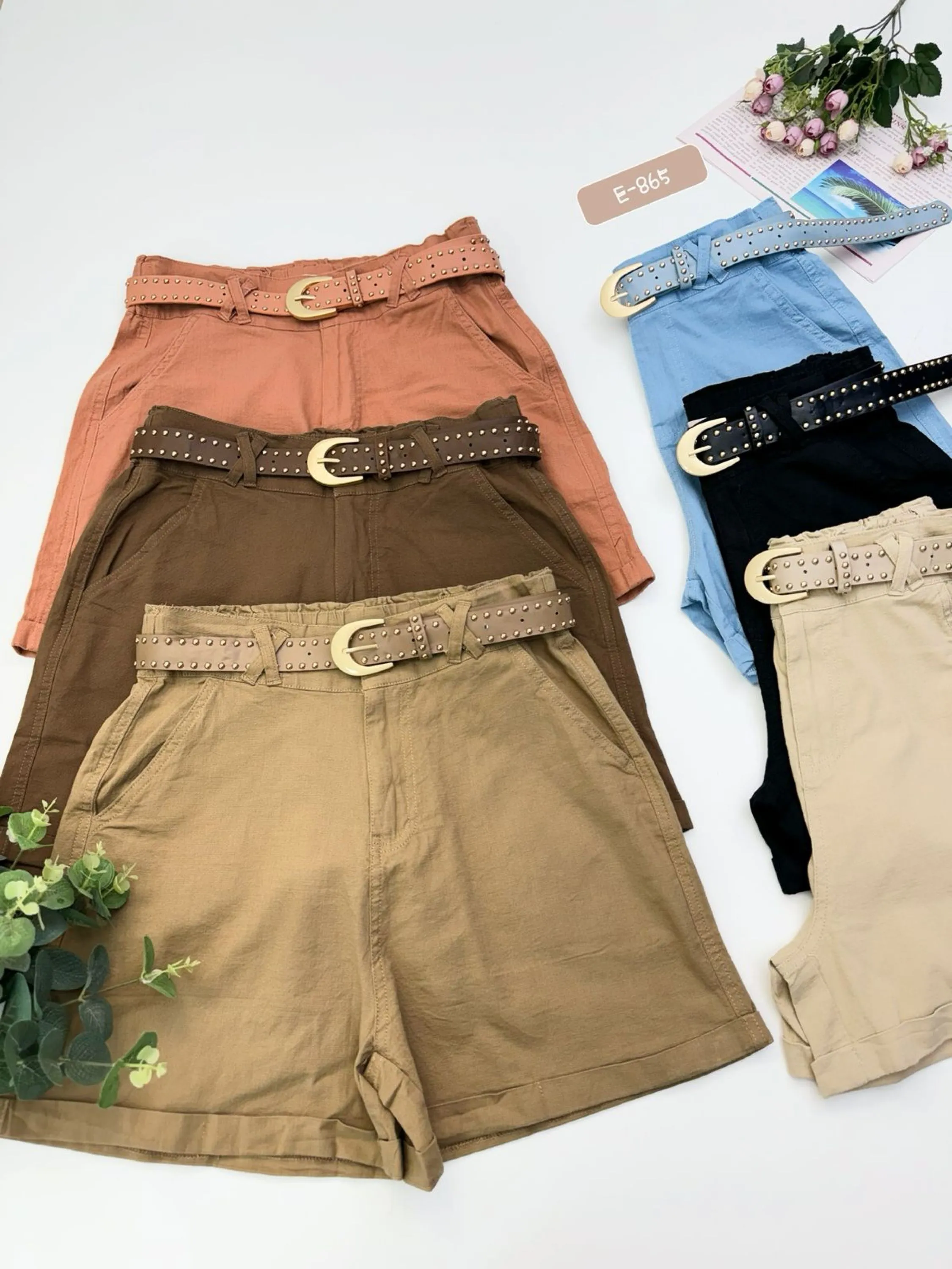 E-865 Short - M G GG - linho elastano