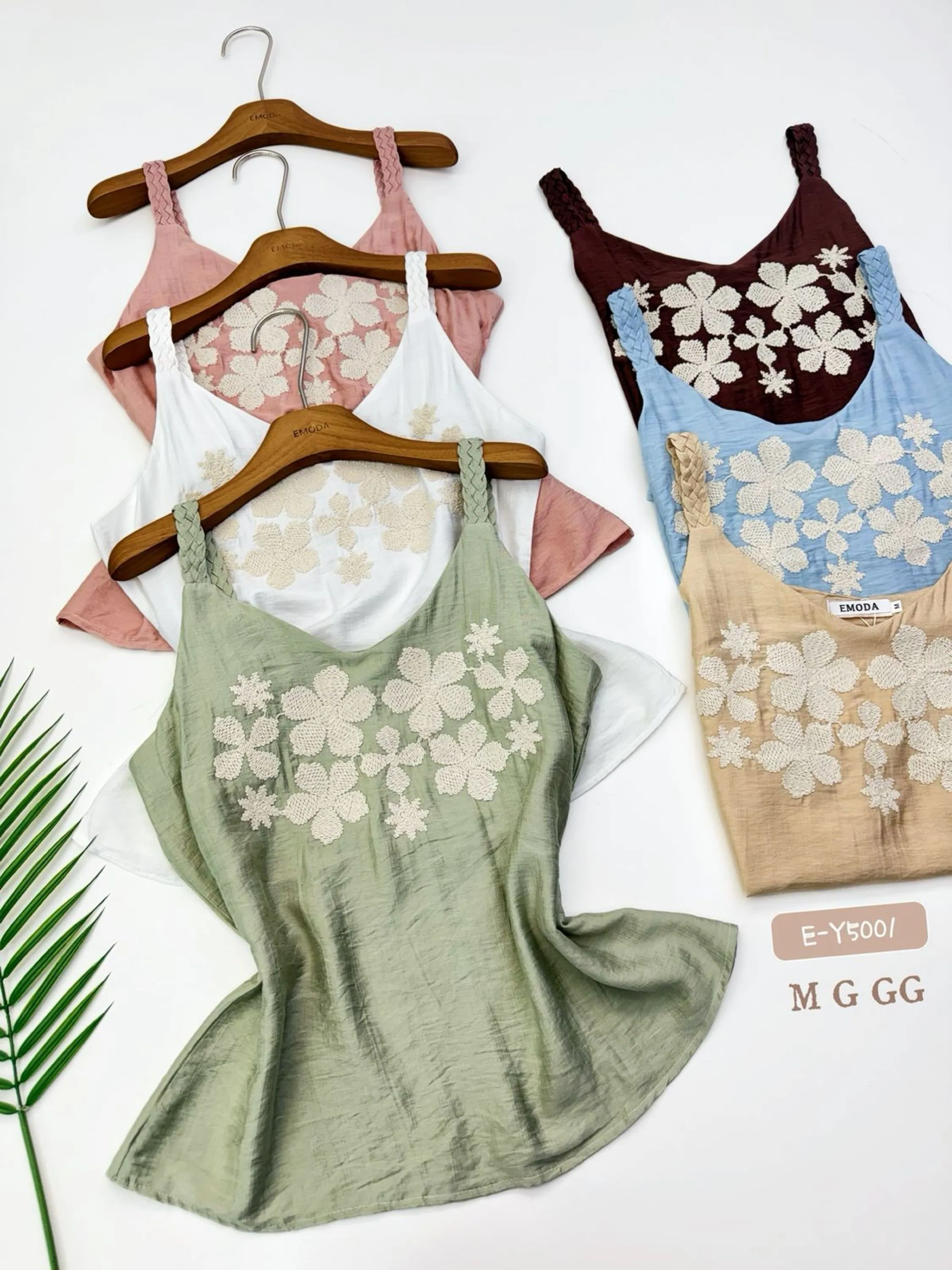 E-Y5001. Alcinha -M G GG - Viscolinho bordado