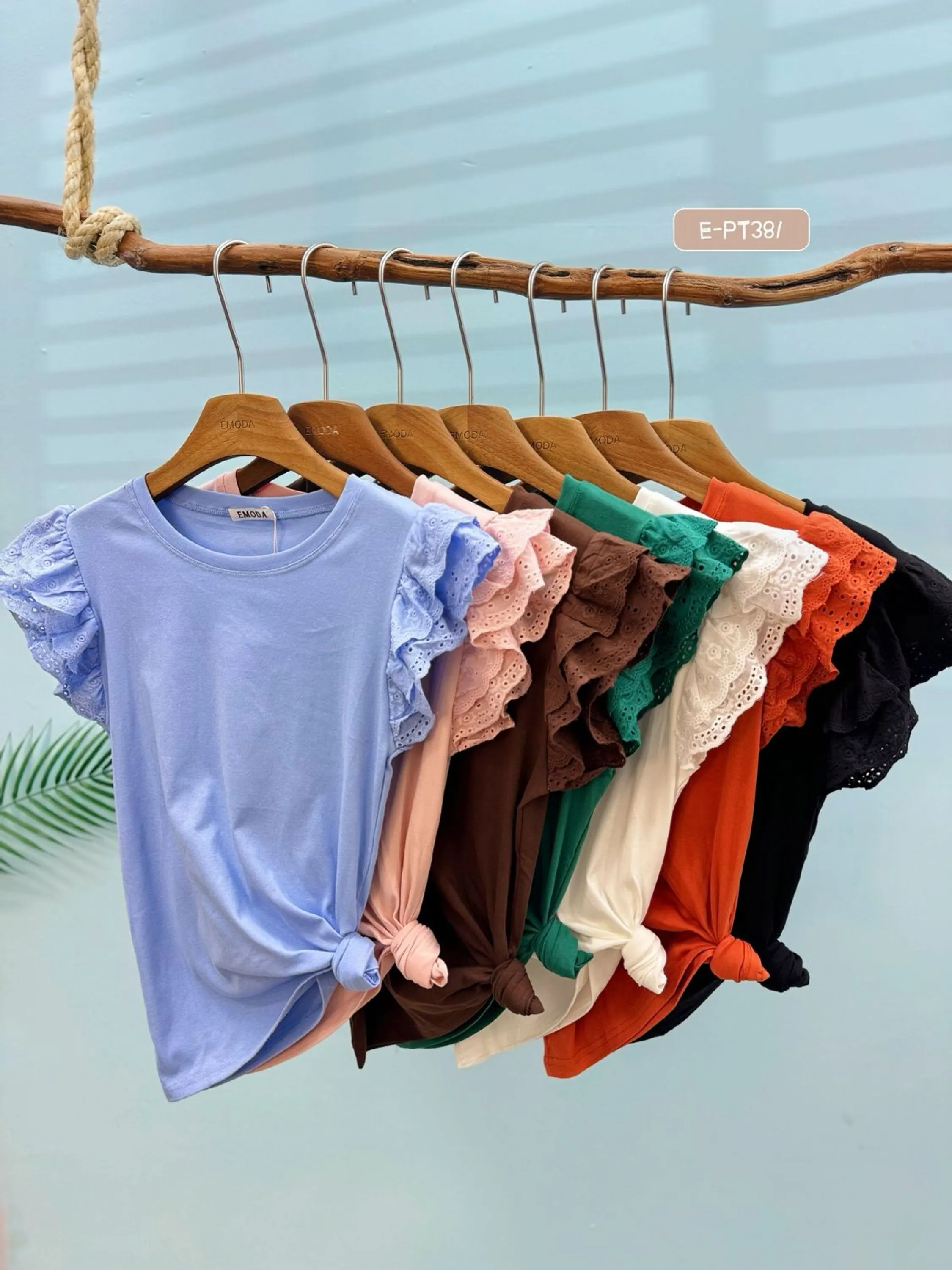 E-PT381 T-shirt - M G GG - algodão com laise