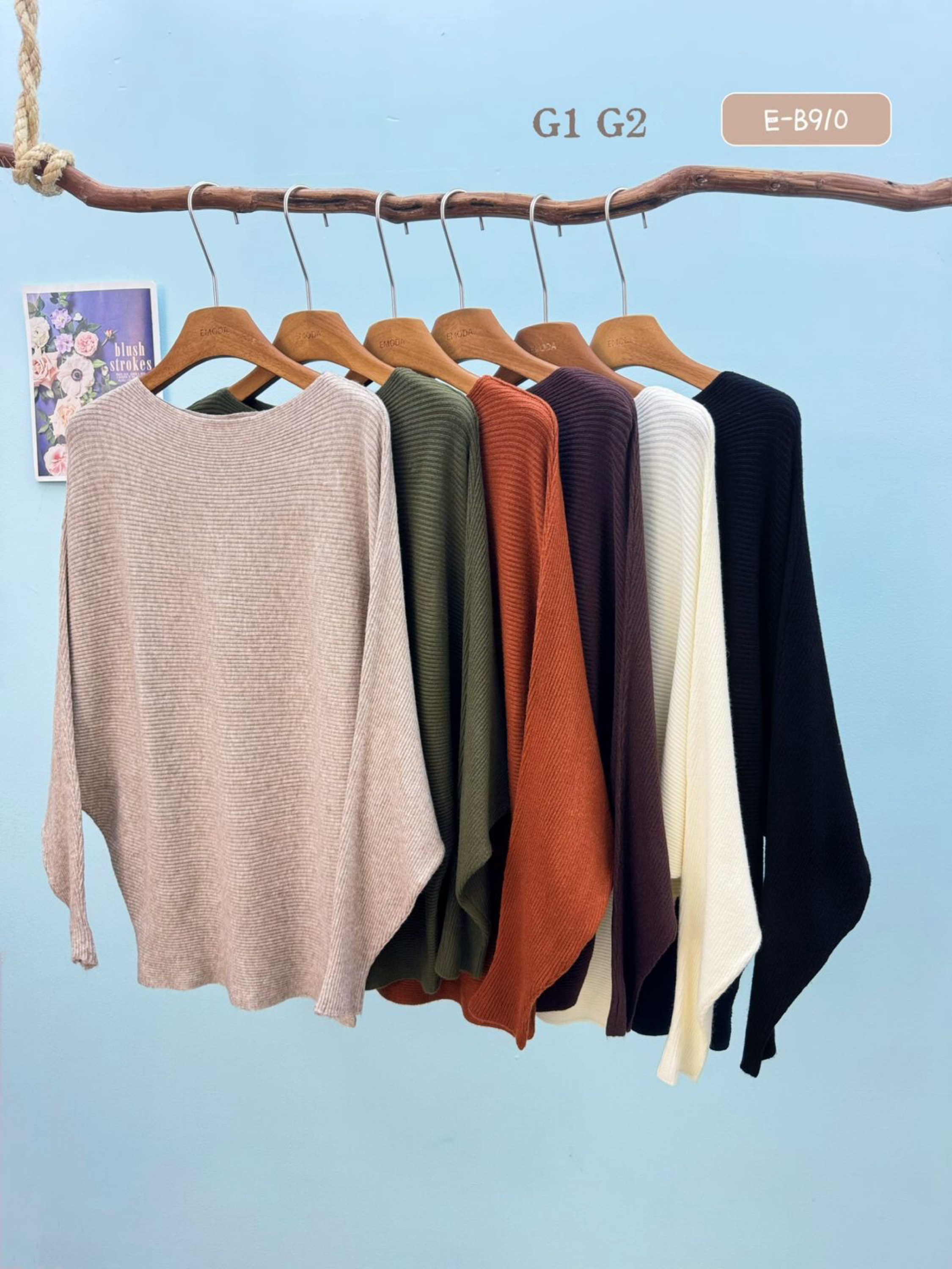 E-B910.  Blusa morcego - G1. G2. - modal ( lãzinha )