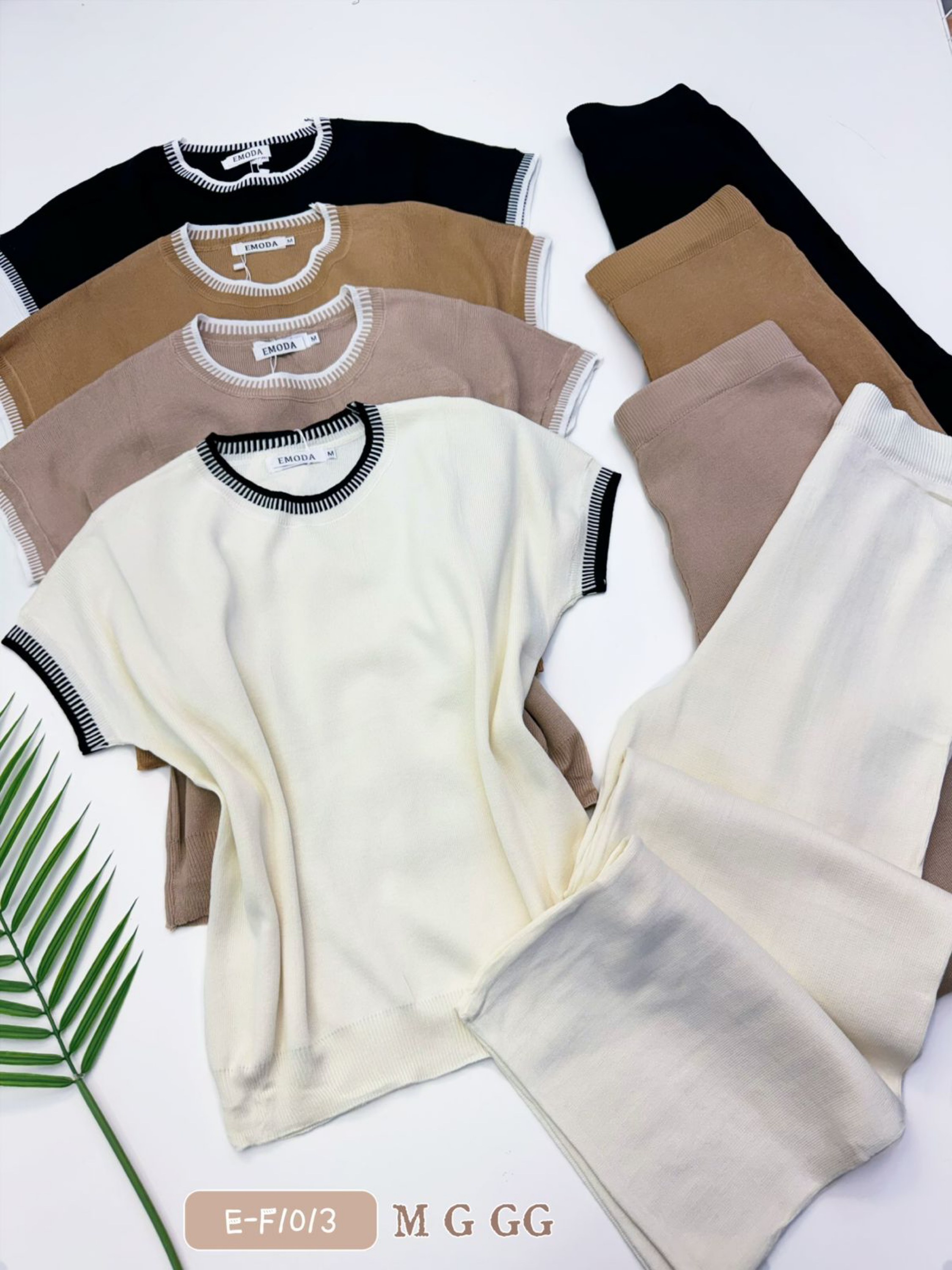 E-F1013. Conjunto - M G GG - modal tricô