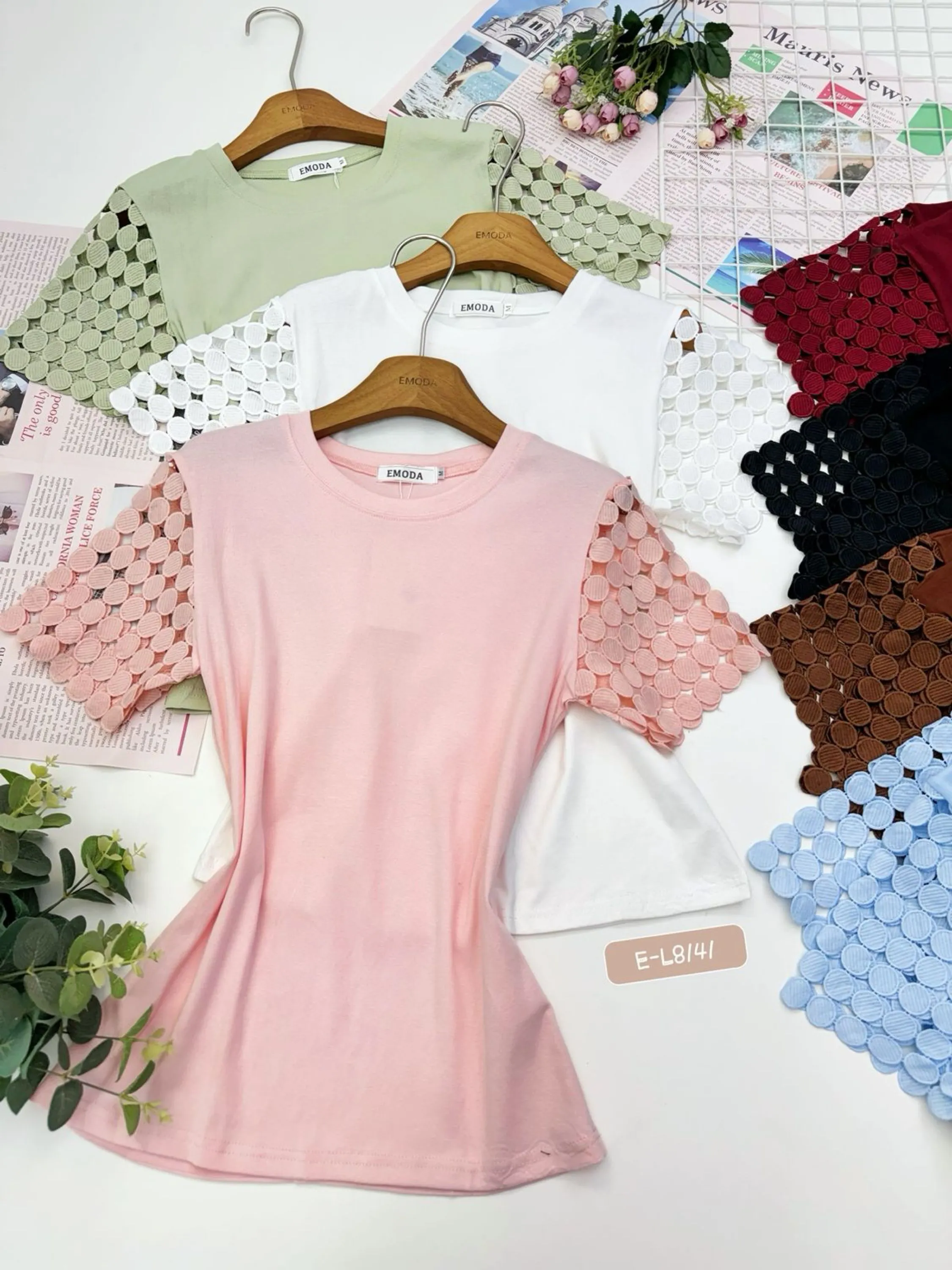 E-L8141. T-shirt - M G GG - algodão