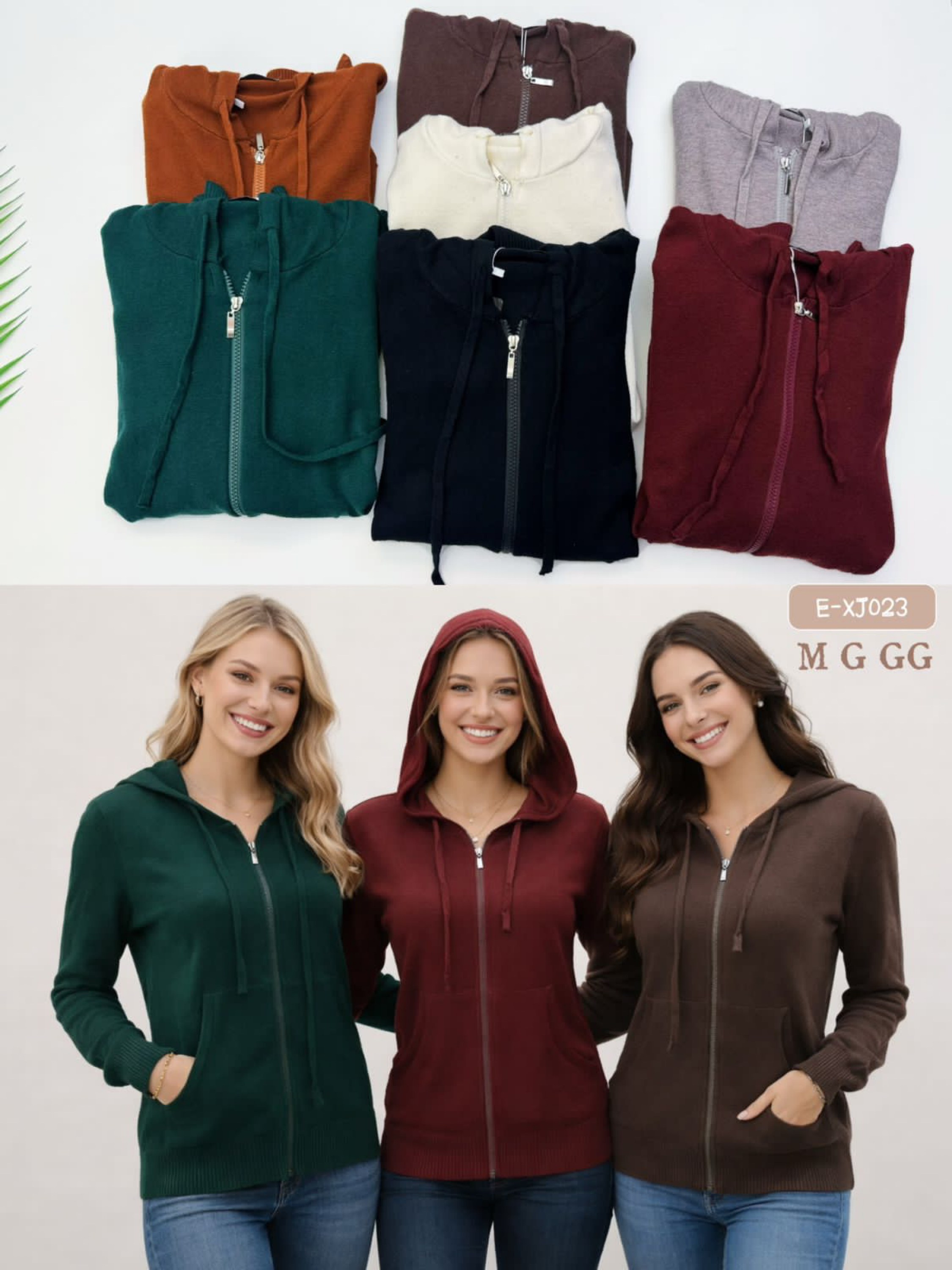 E-XJ023. Casaco - M G GG - modal. ( lãzinha )