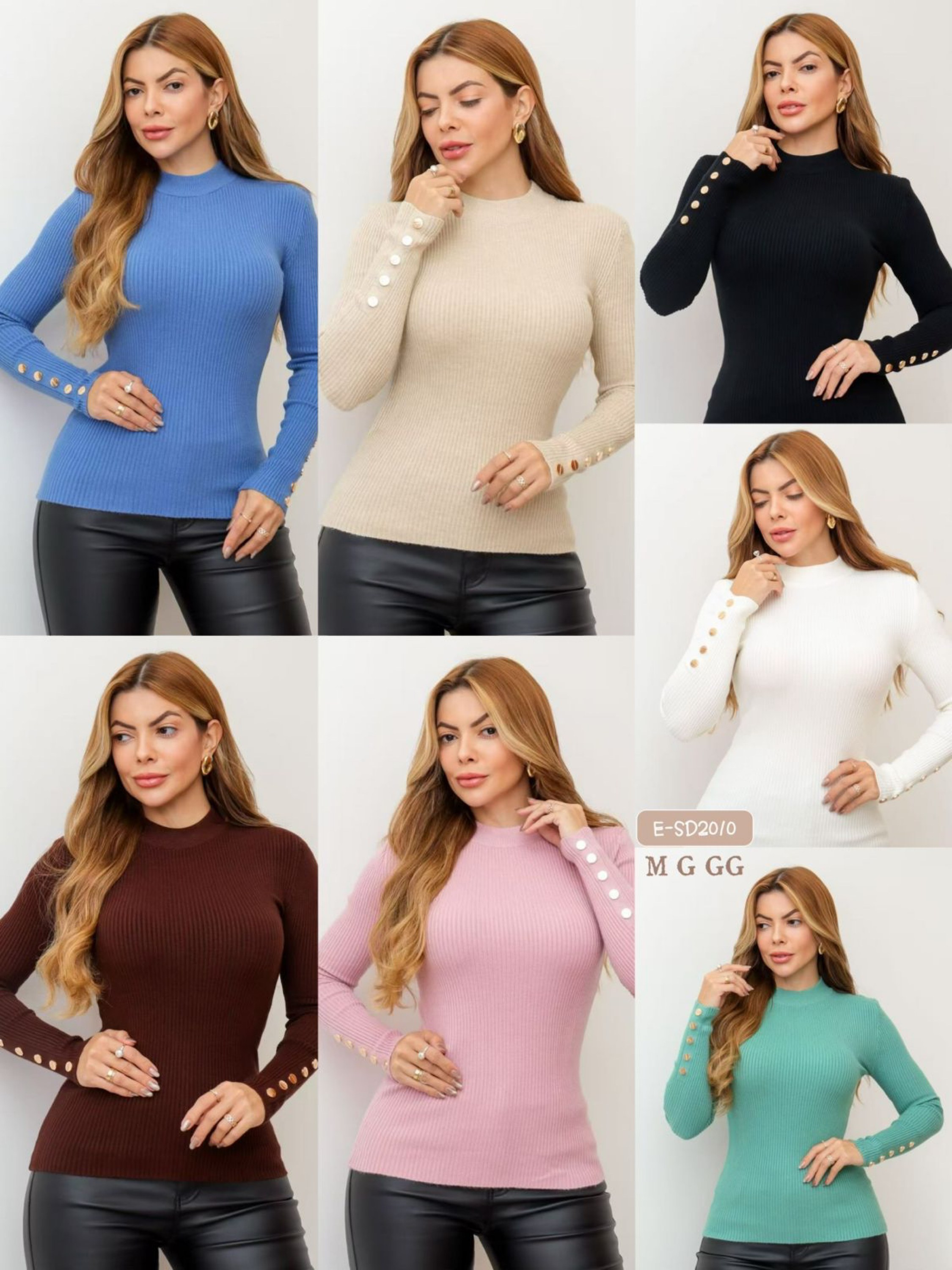 E-SD2010. Blusa - M G GG - Modal