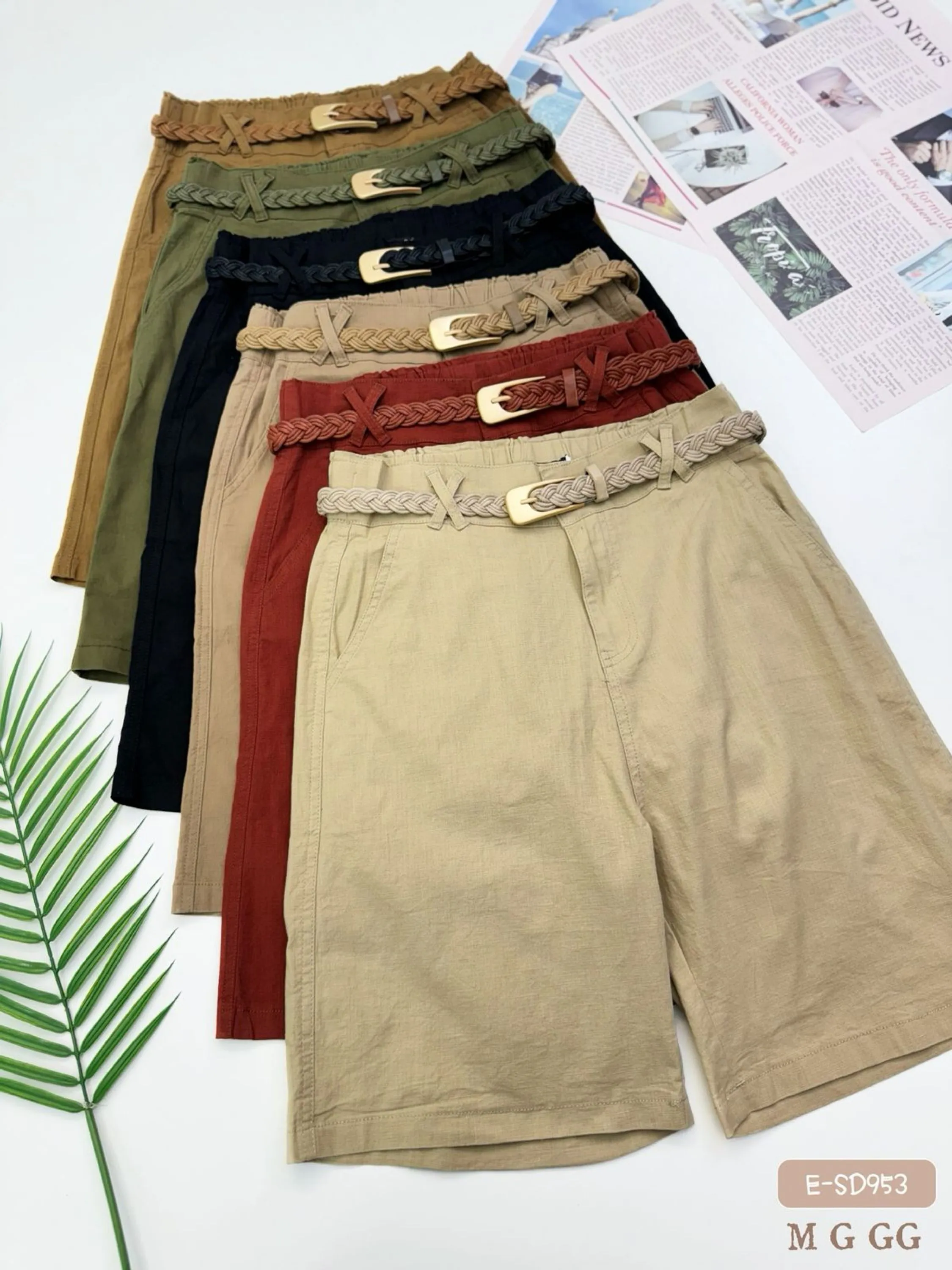 E-SD953. Bermuda - M G GG- linho elastano