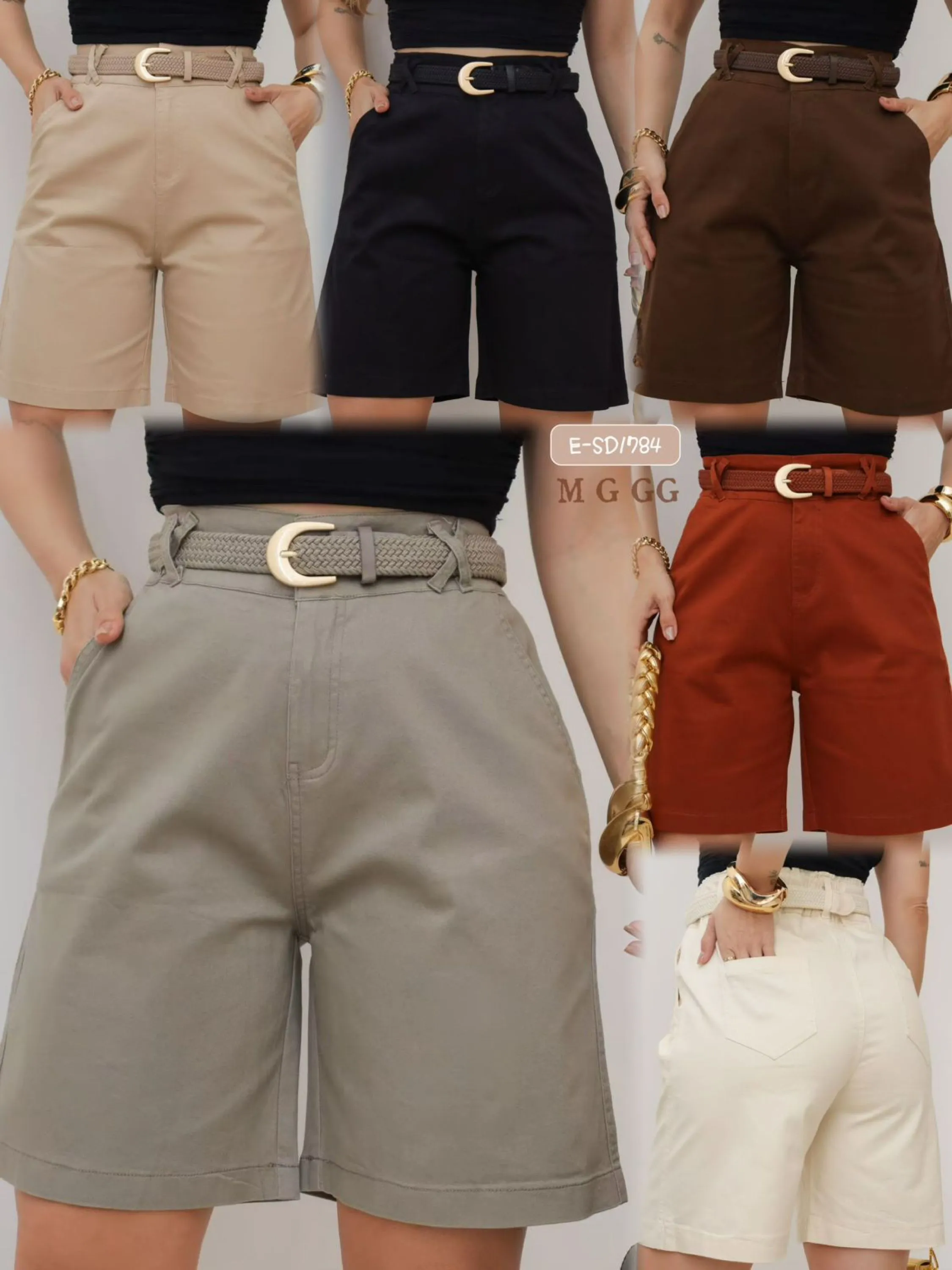E-SD1784. Bermuda - M G GG - sarja com elastano