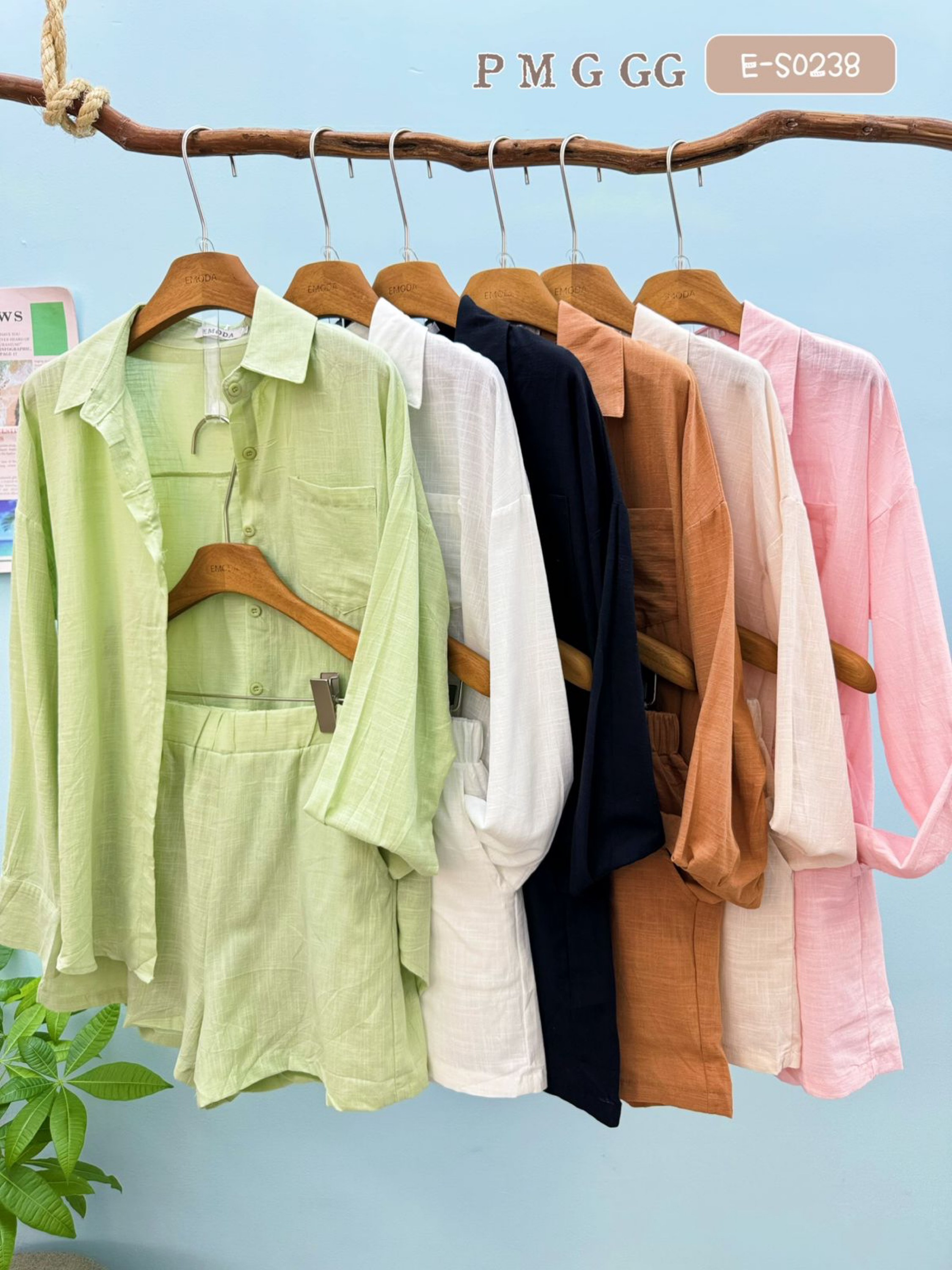 E-S0238. Conjunto - P M G GG - linho