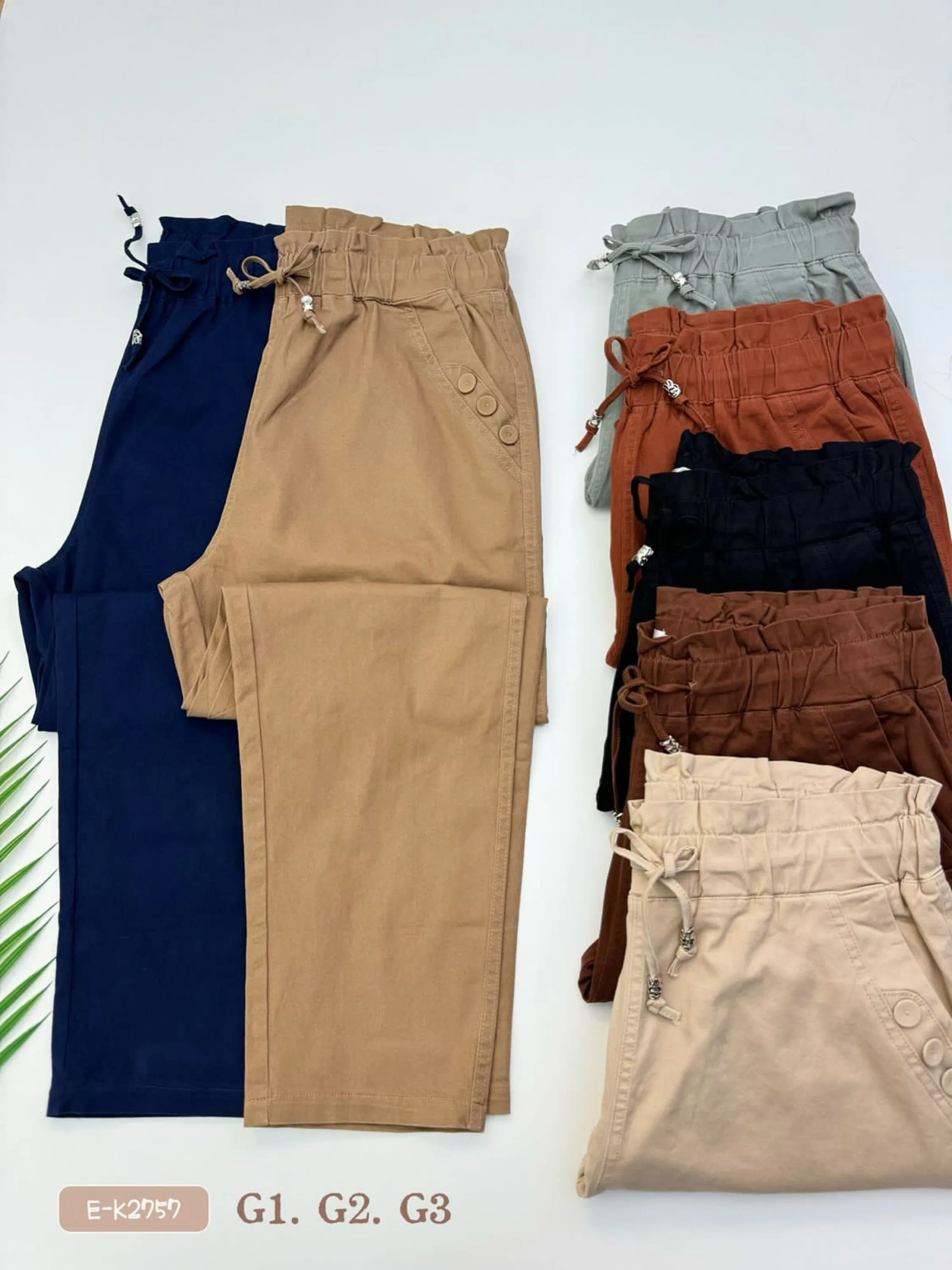 E-K2757. Calça - G1. G2. G3 - sarja com elastano