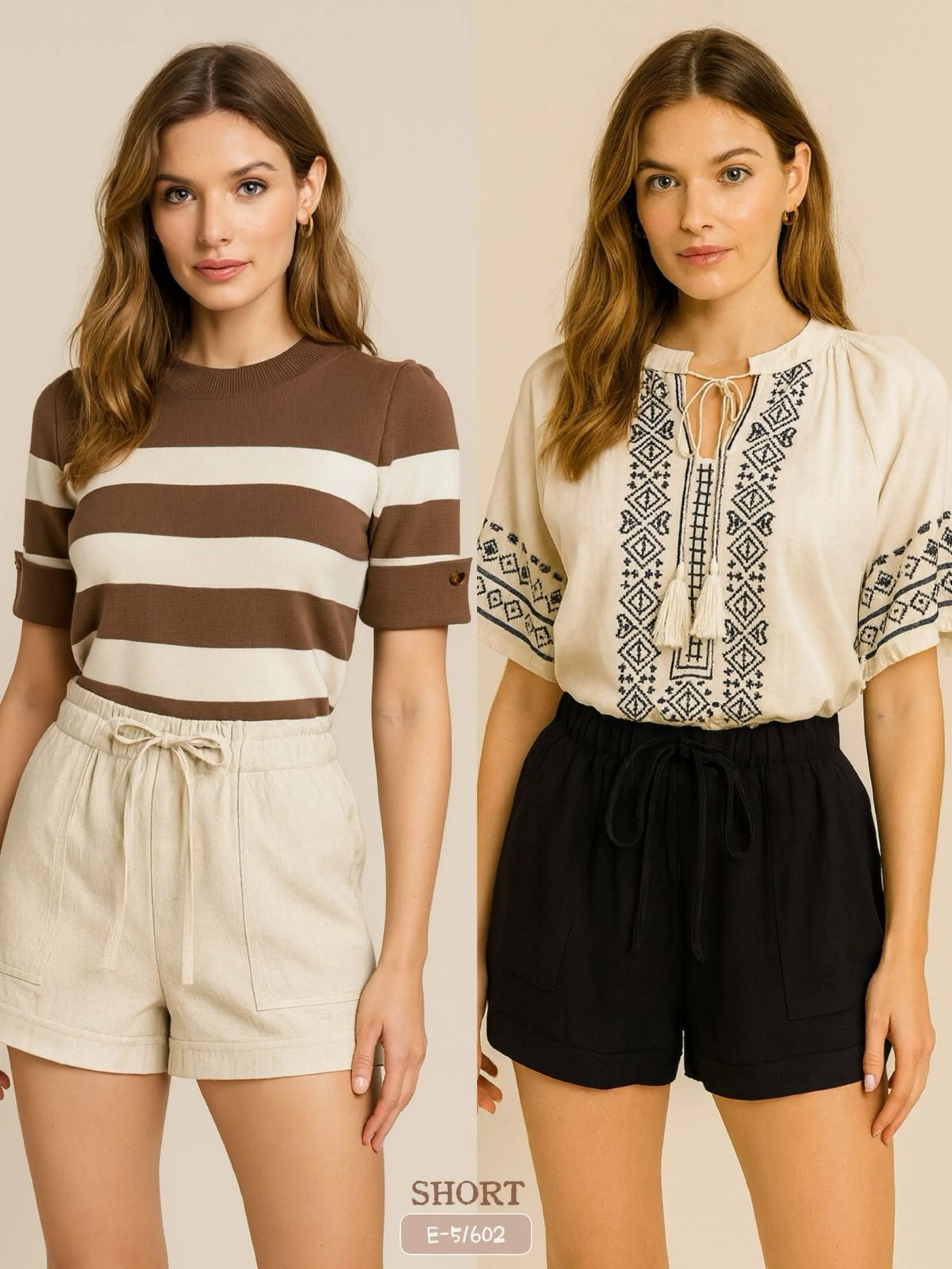 E-51602.  Short - M G GG - linho