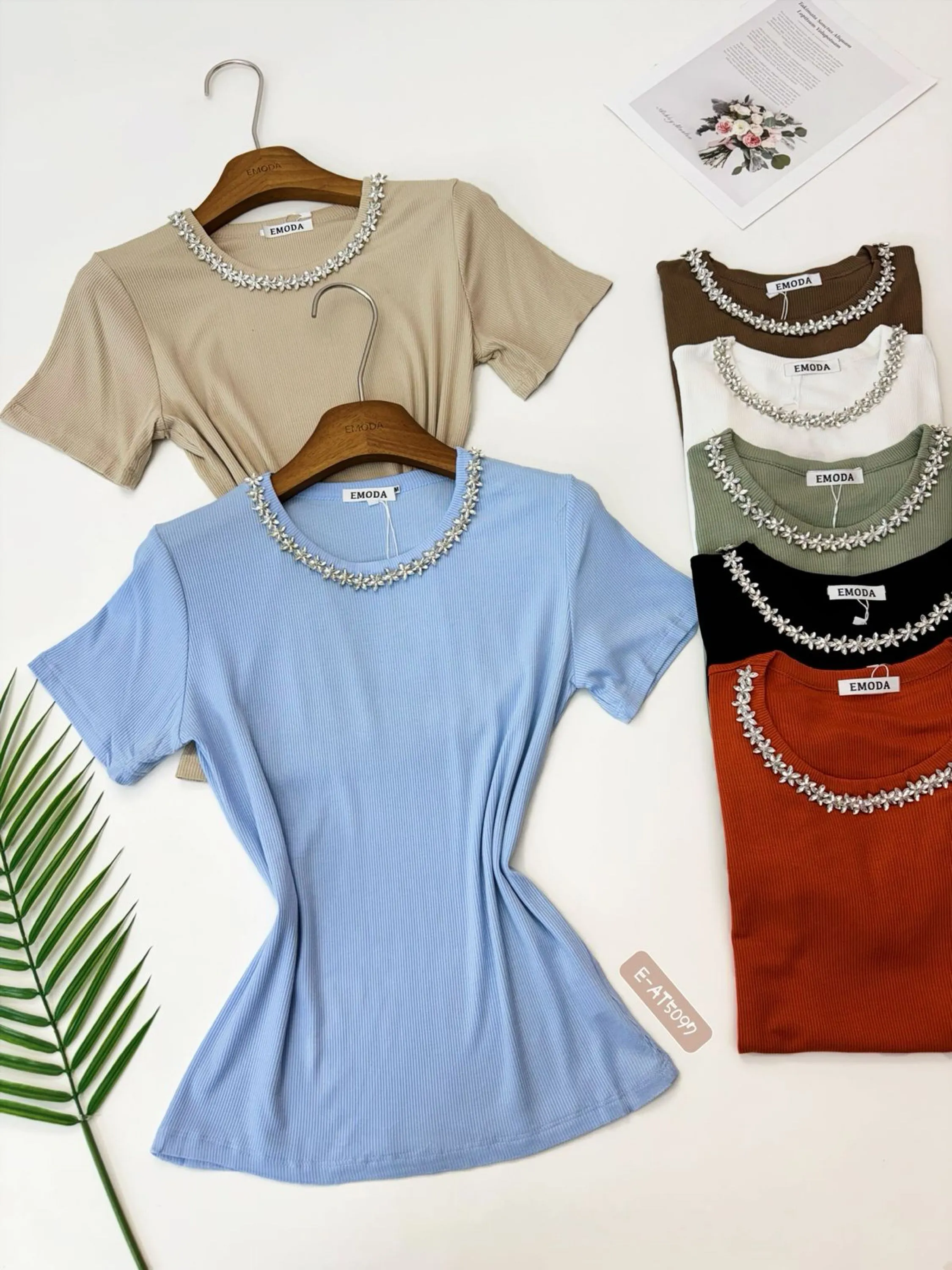 E-AT5097. Blusa - algodão canelado