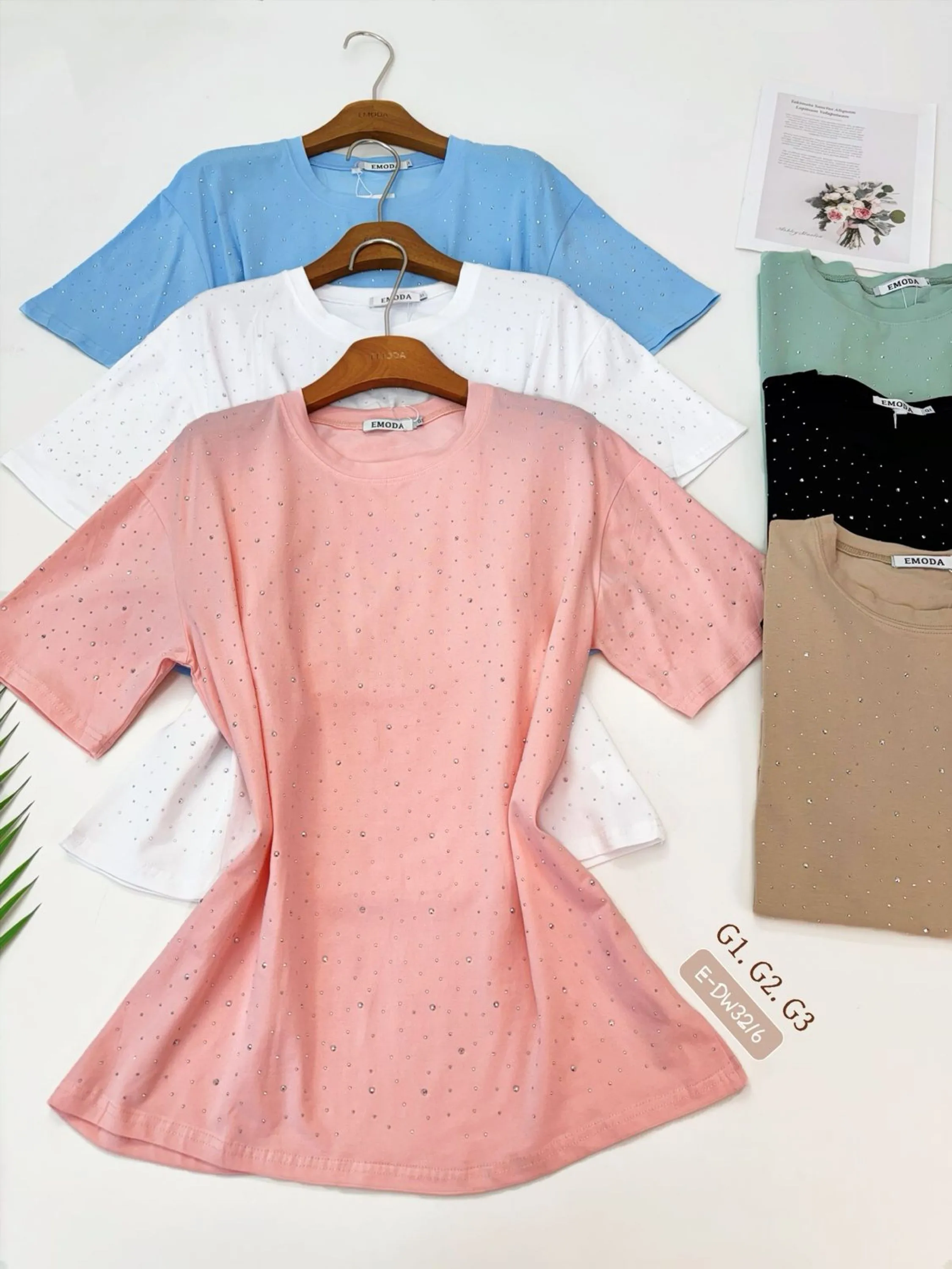 E-DW3216. T-shirt. - G1. G2. G3 - algodão brilho