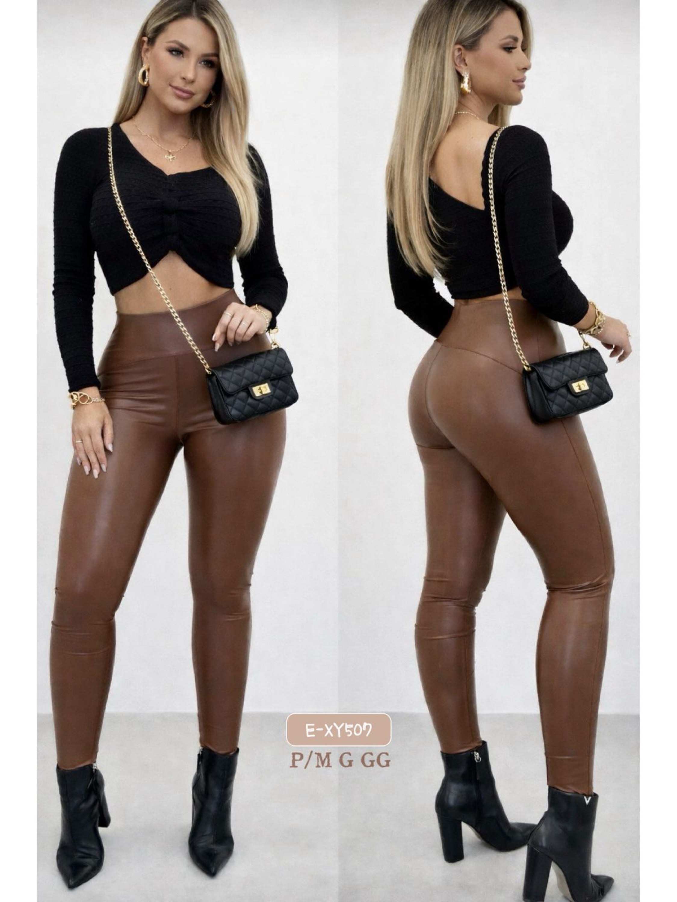 E-XY507. Legging - P/M. G. GG - courinho flanelado