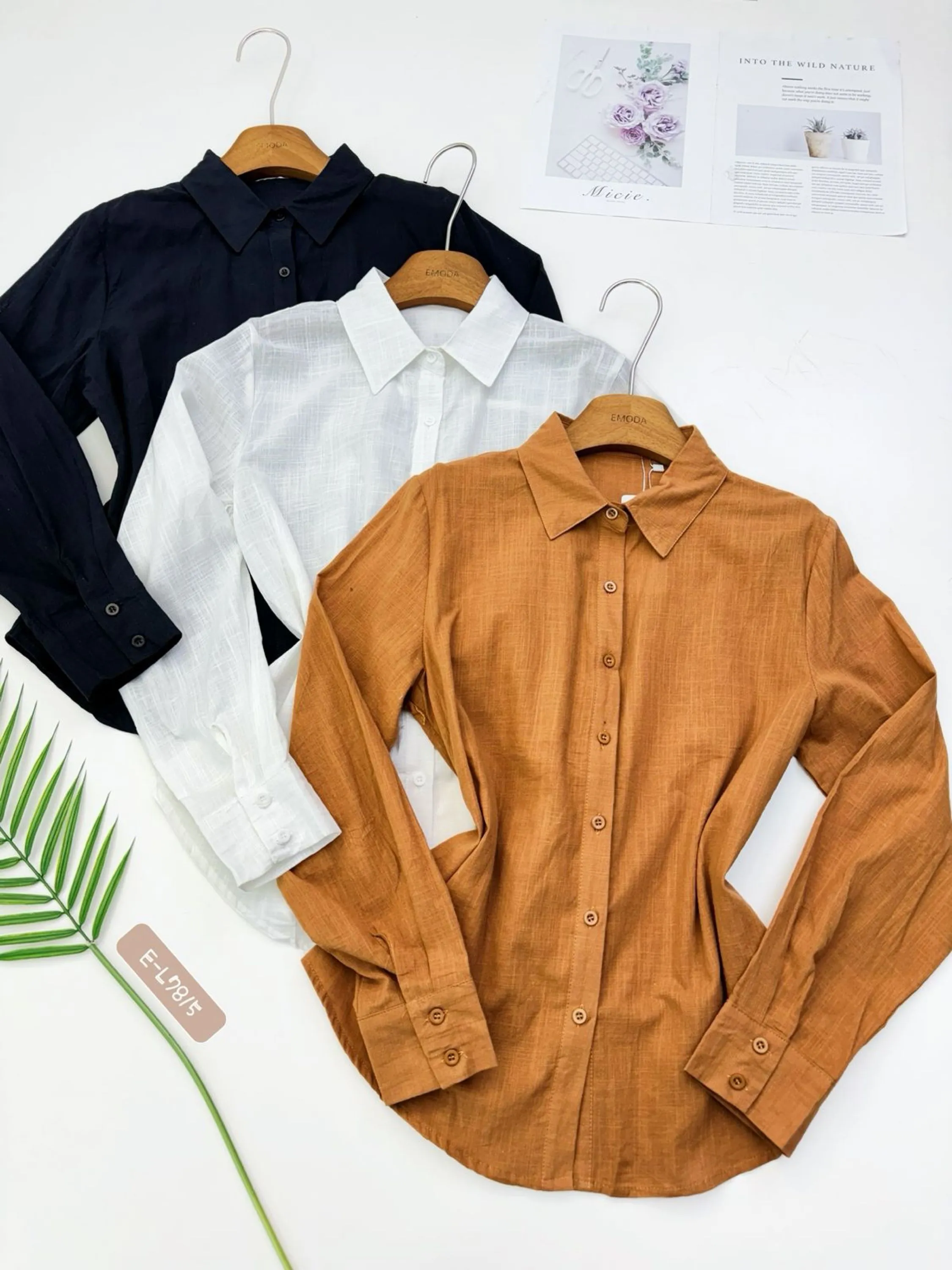 E-L7815. Camisa - M G GG - linho