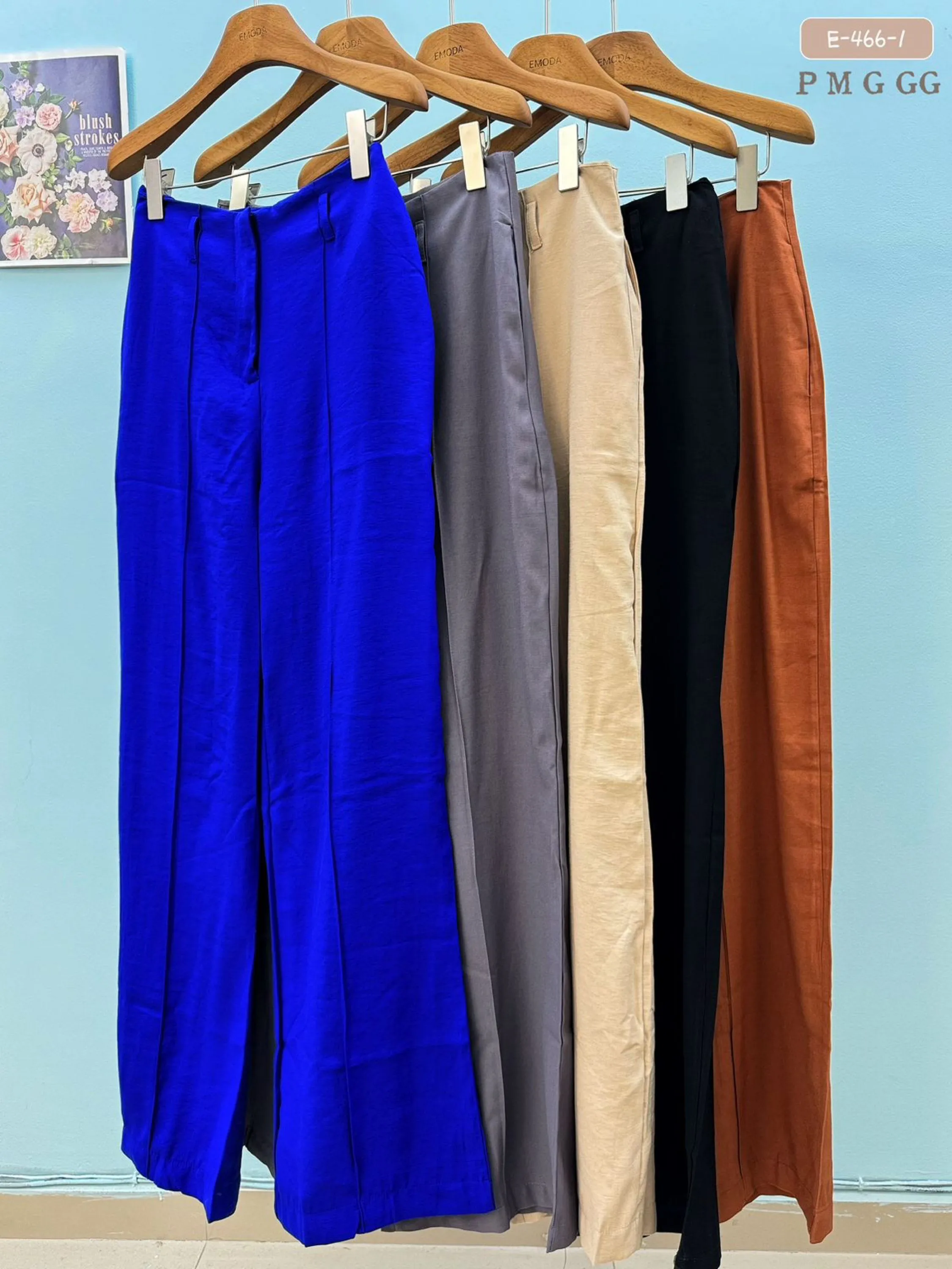 E-466-1. Calça pantalona - P M G GG. - marrante