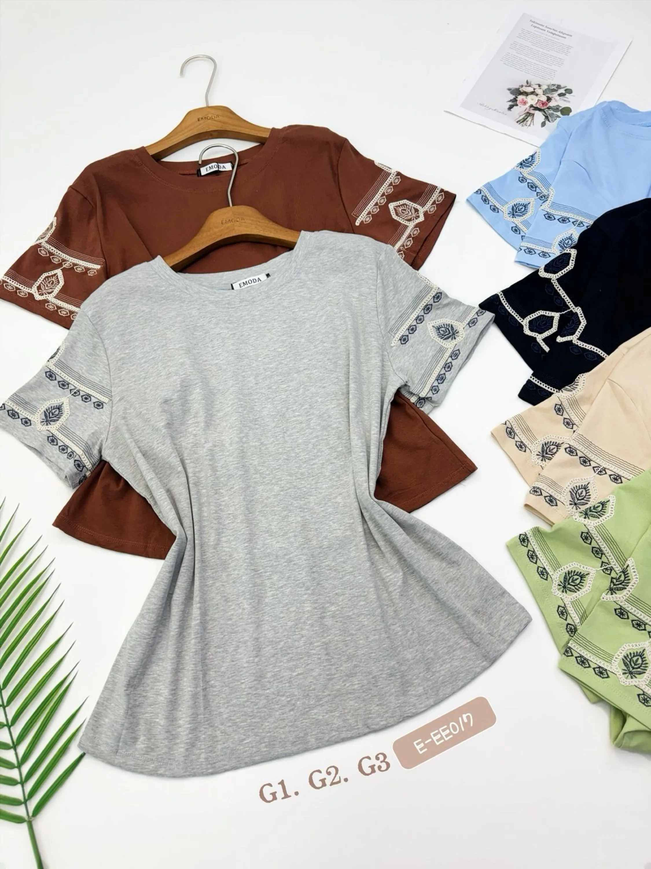E-EE017 T-shirt - G1. G2. G3 - algodão