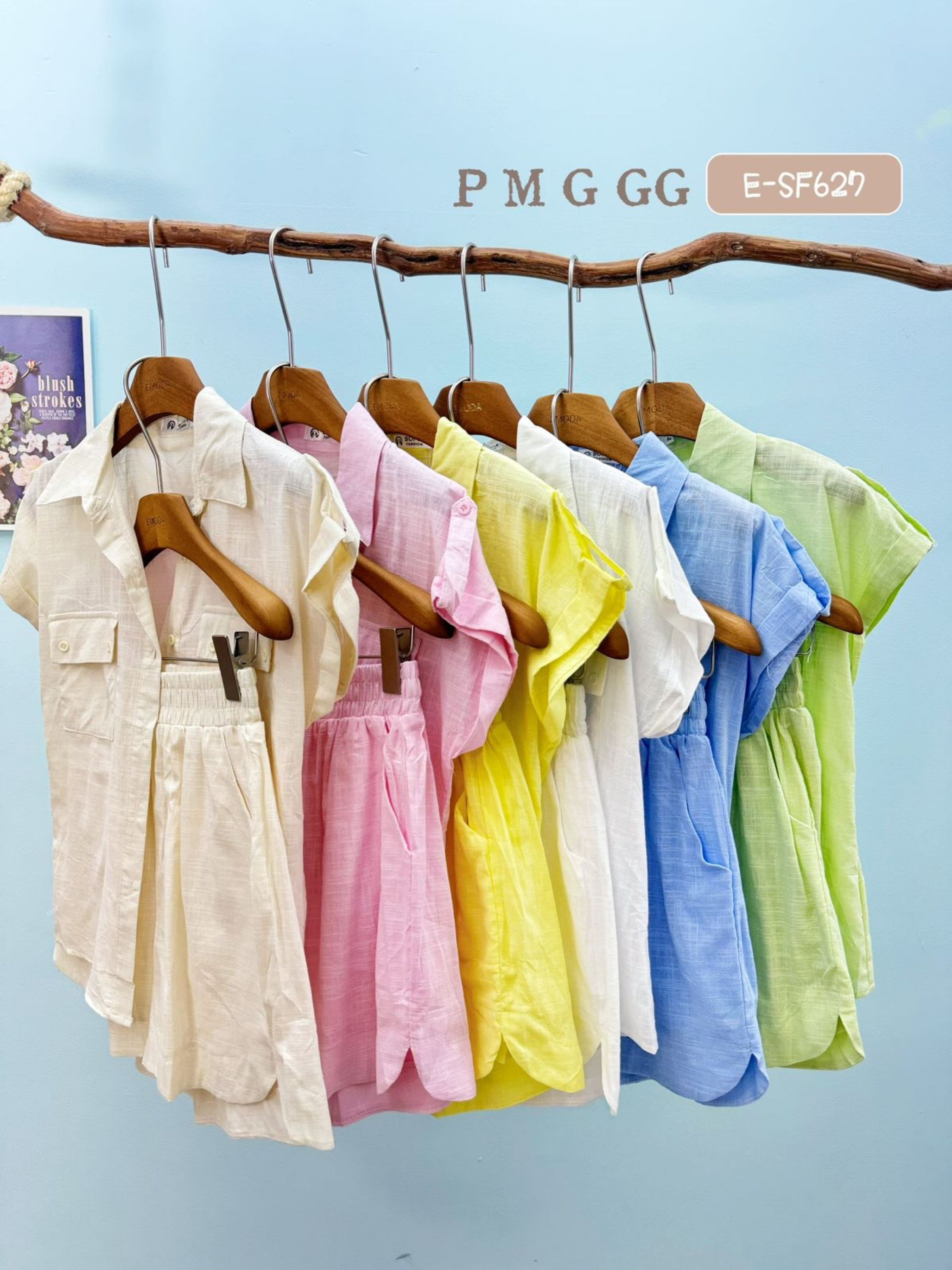 E-SF627.  Conjunto - P M G GG - linho