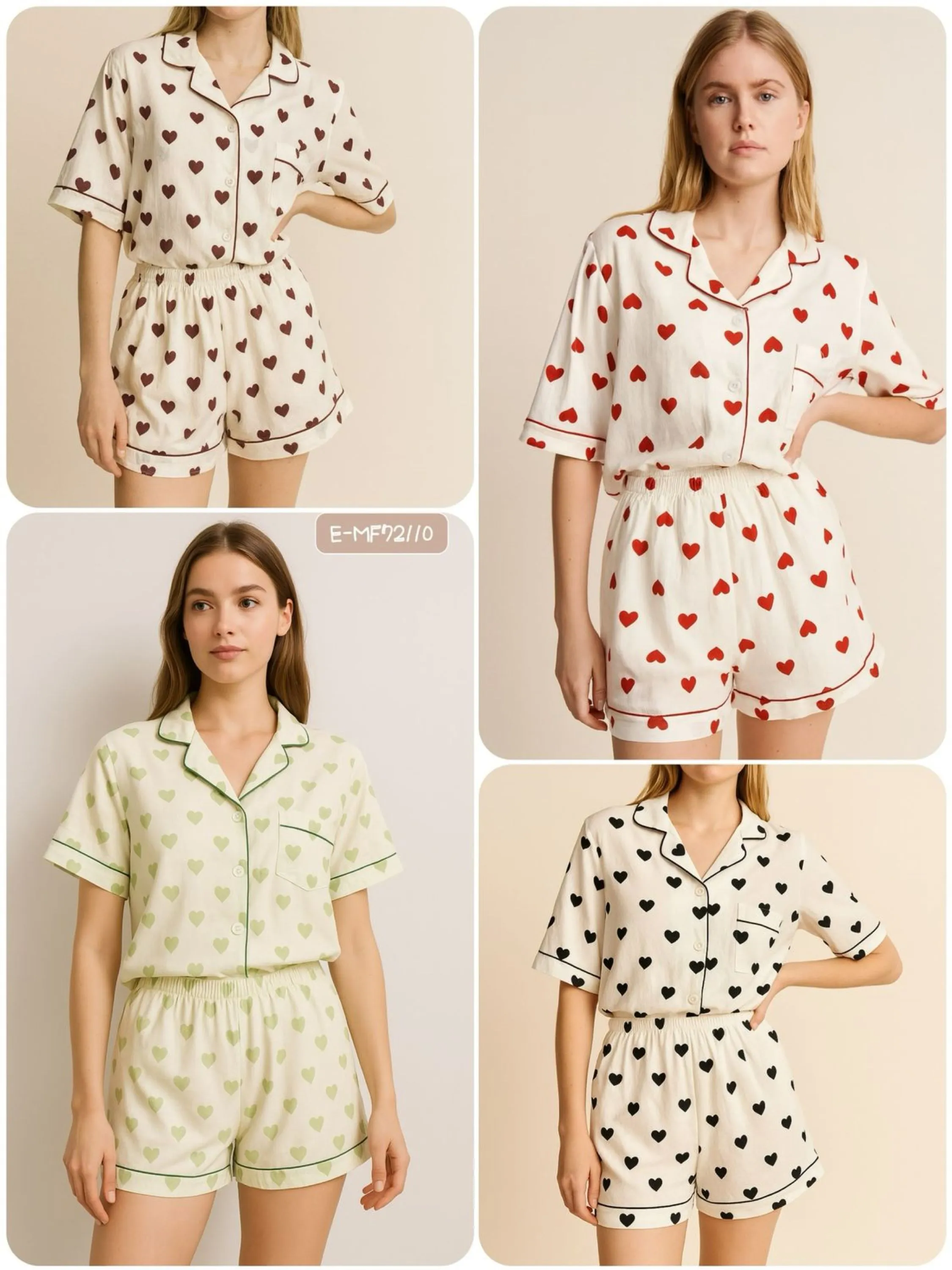 E-AM117. Pijama - M G GG - algodão