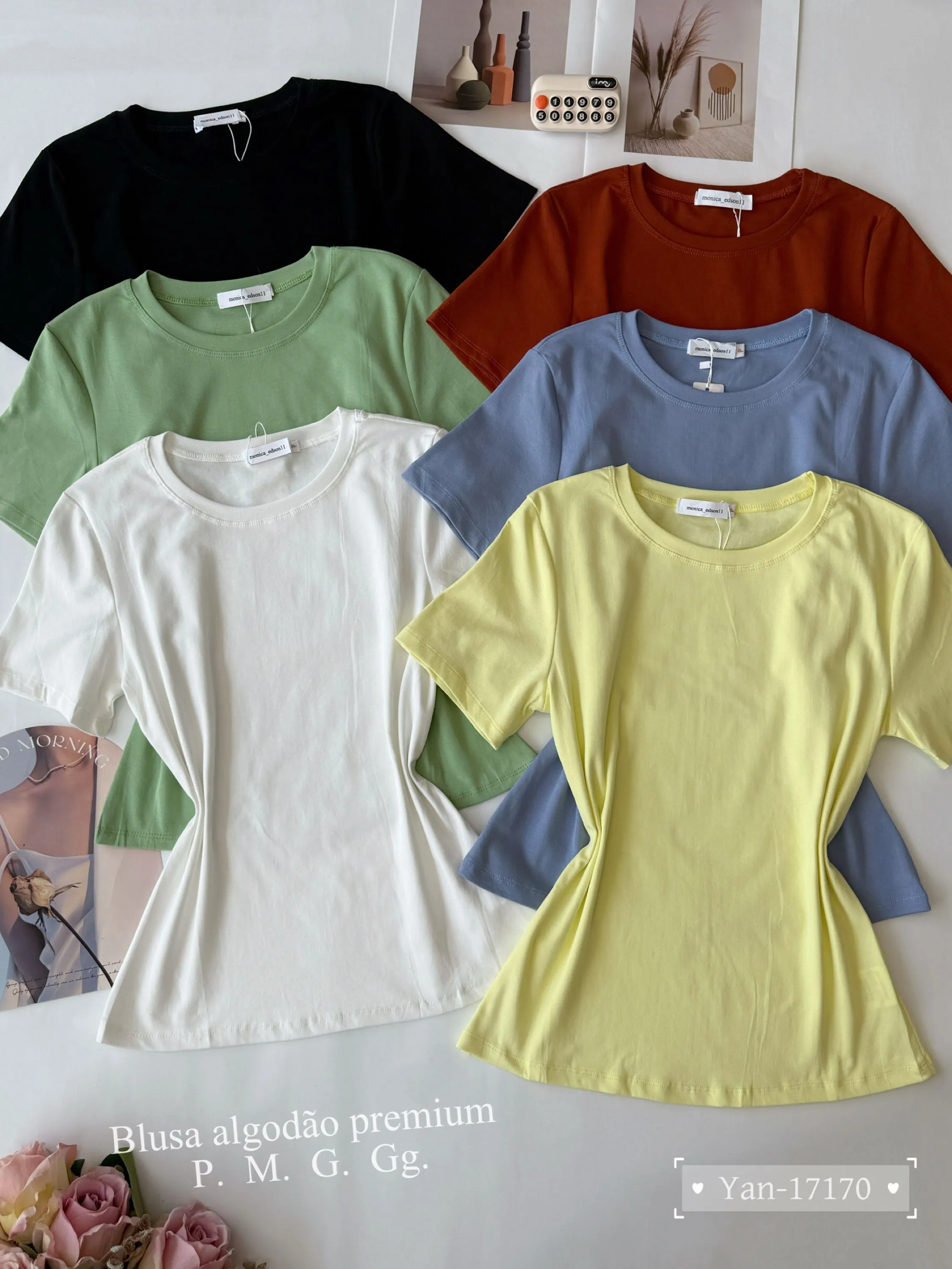 Blusa algodão premium 17170 Yan modas