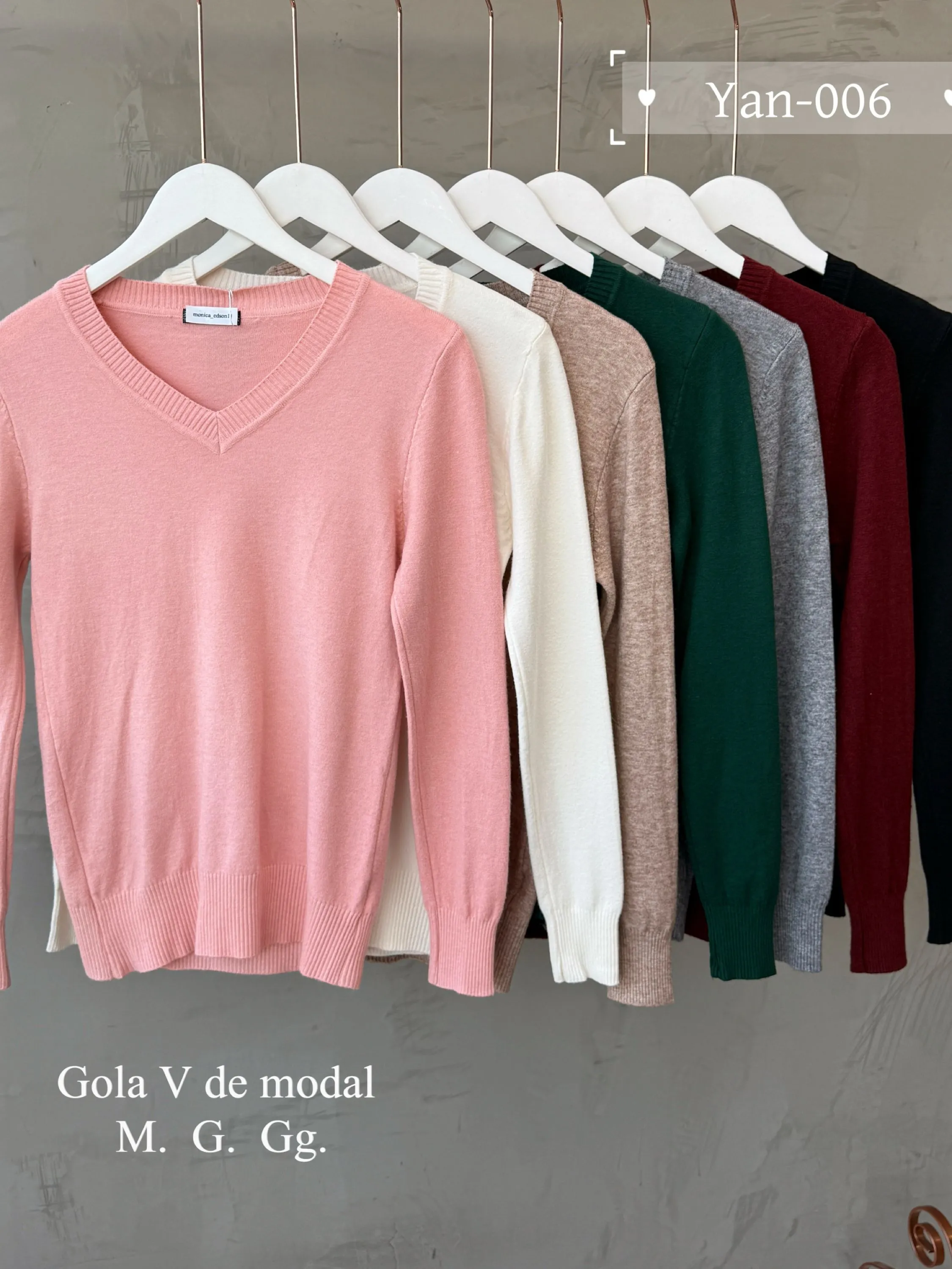 Blusa gola  V de modal Yan modas