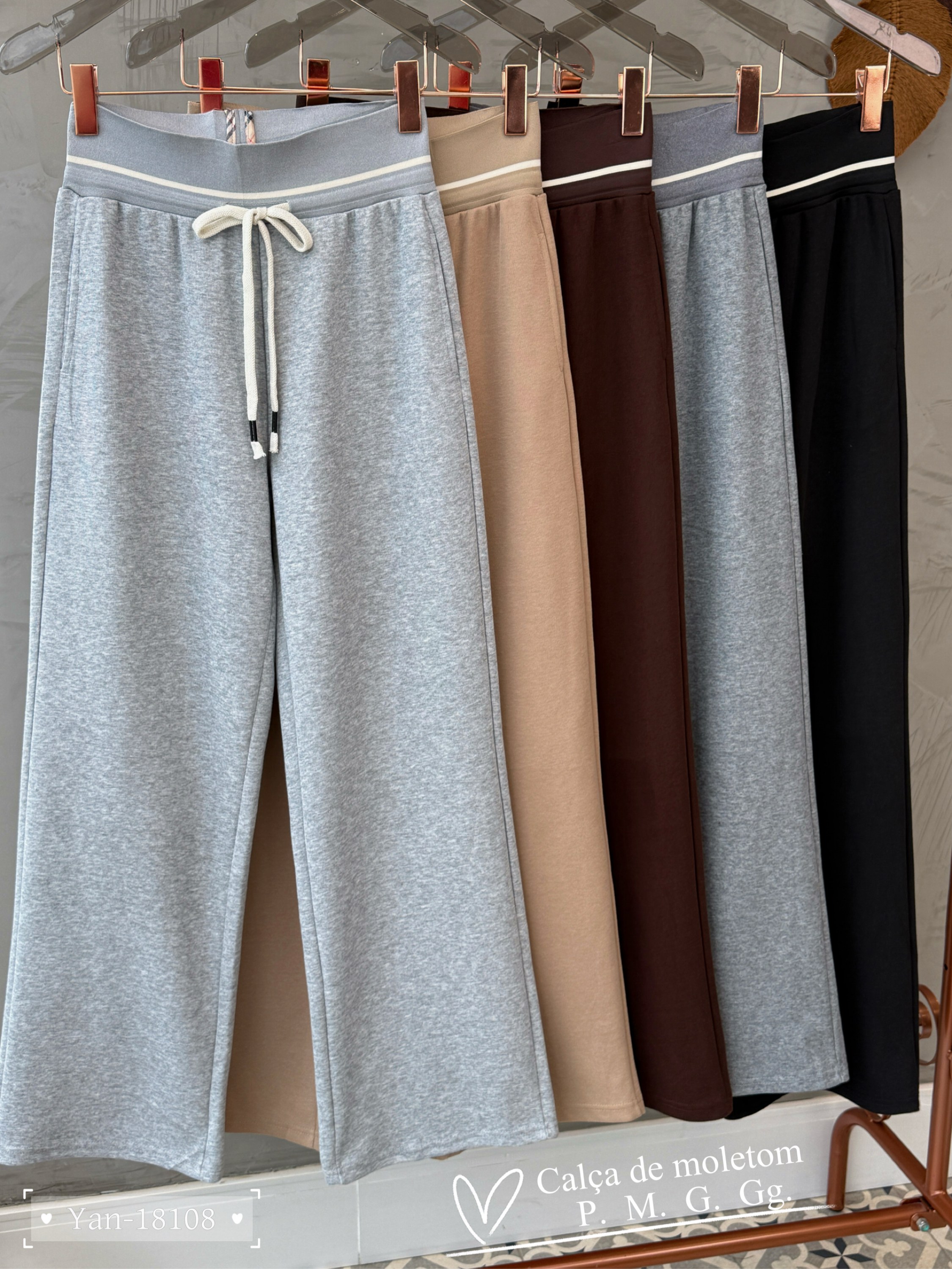 Calça de moletom 18108 Yan modas