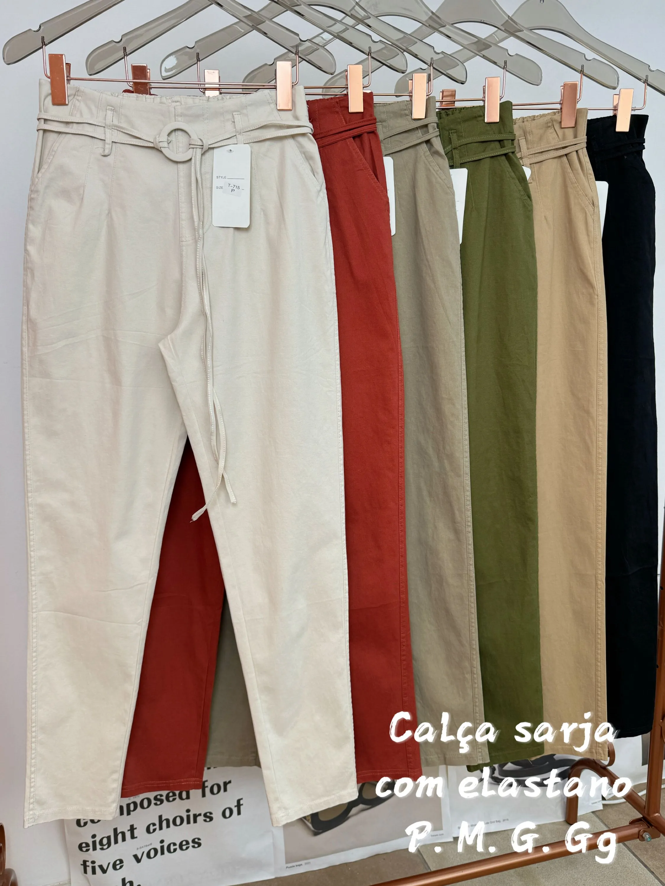 Calça sarja com elastano 715# Yan modas