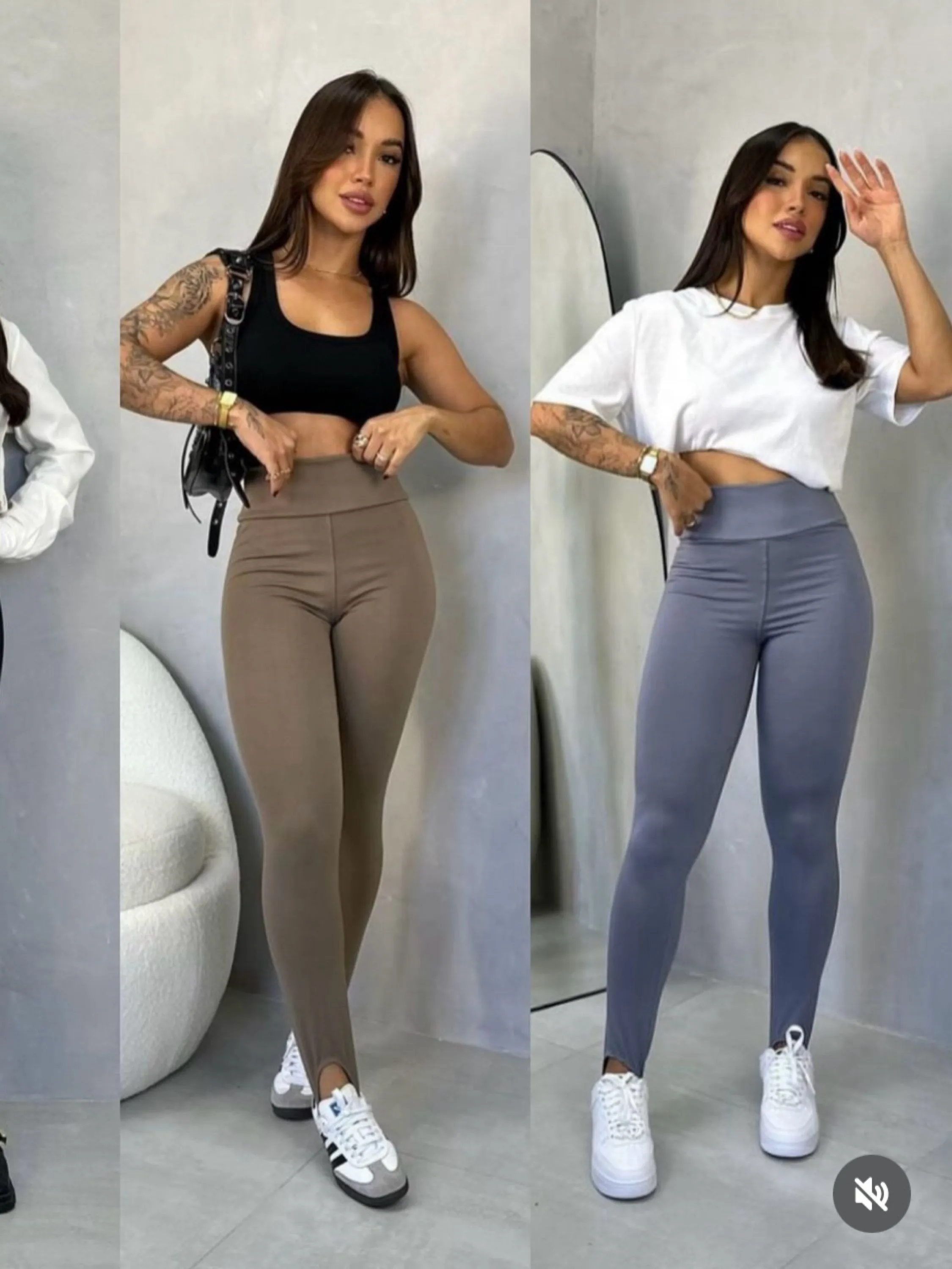 Calça legging com pezinho elástico Yan modas