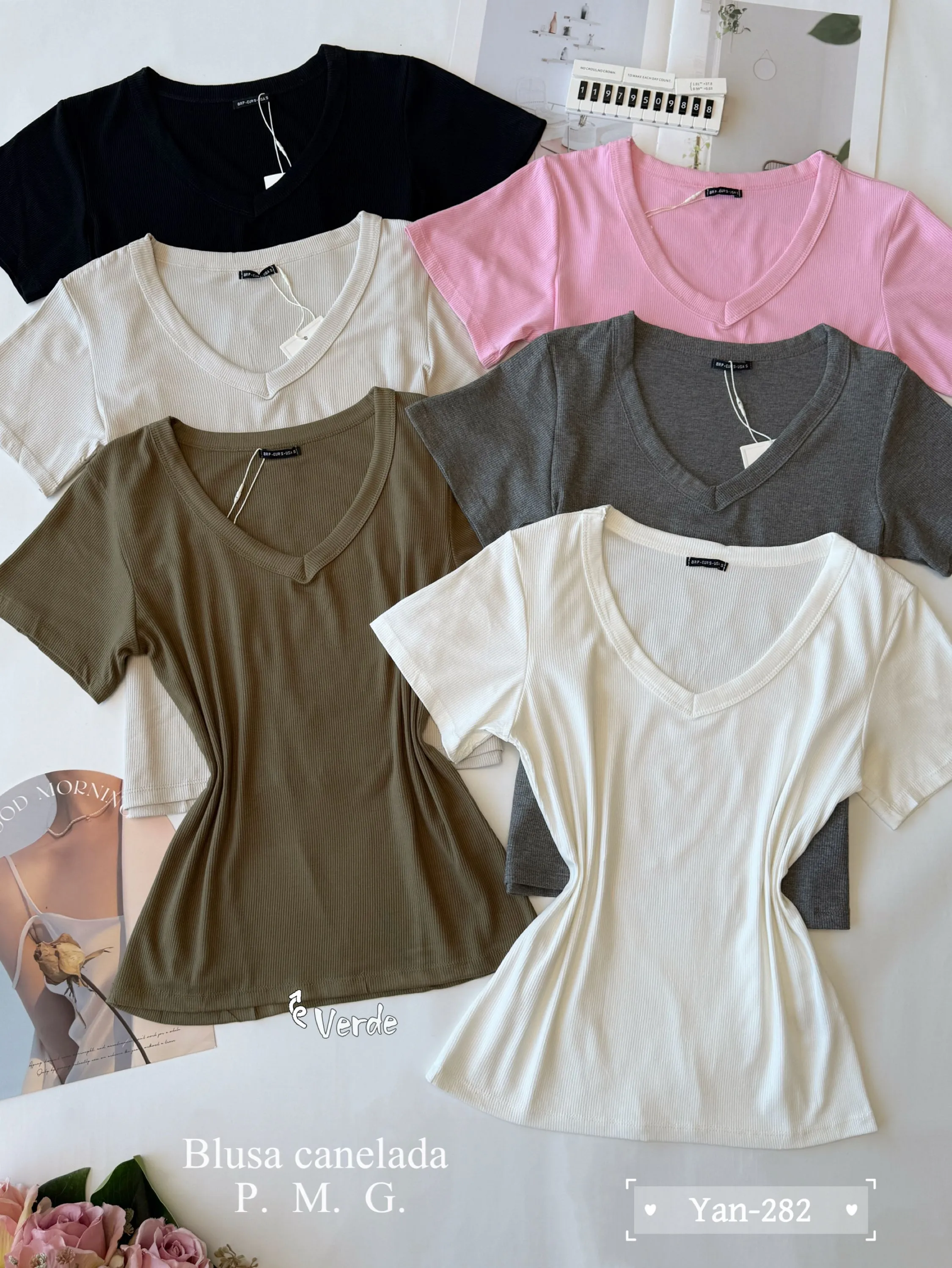 Blusa canelada 282# Yan modas