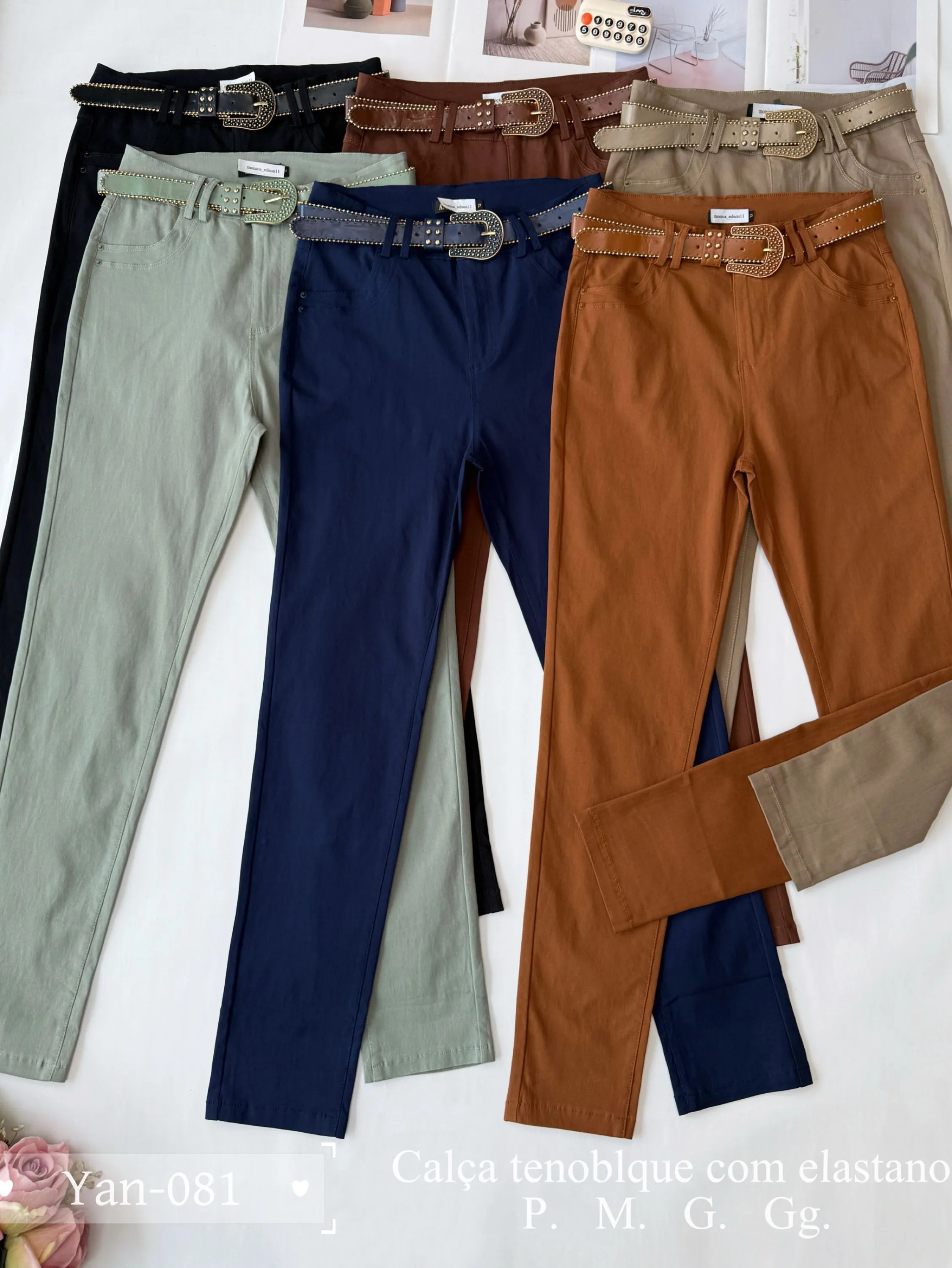 Calça de Tenoblque com elastano 081# Yan modas
