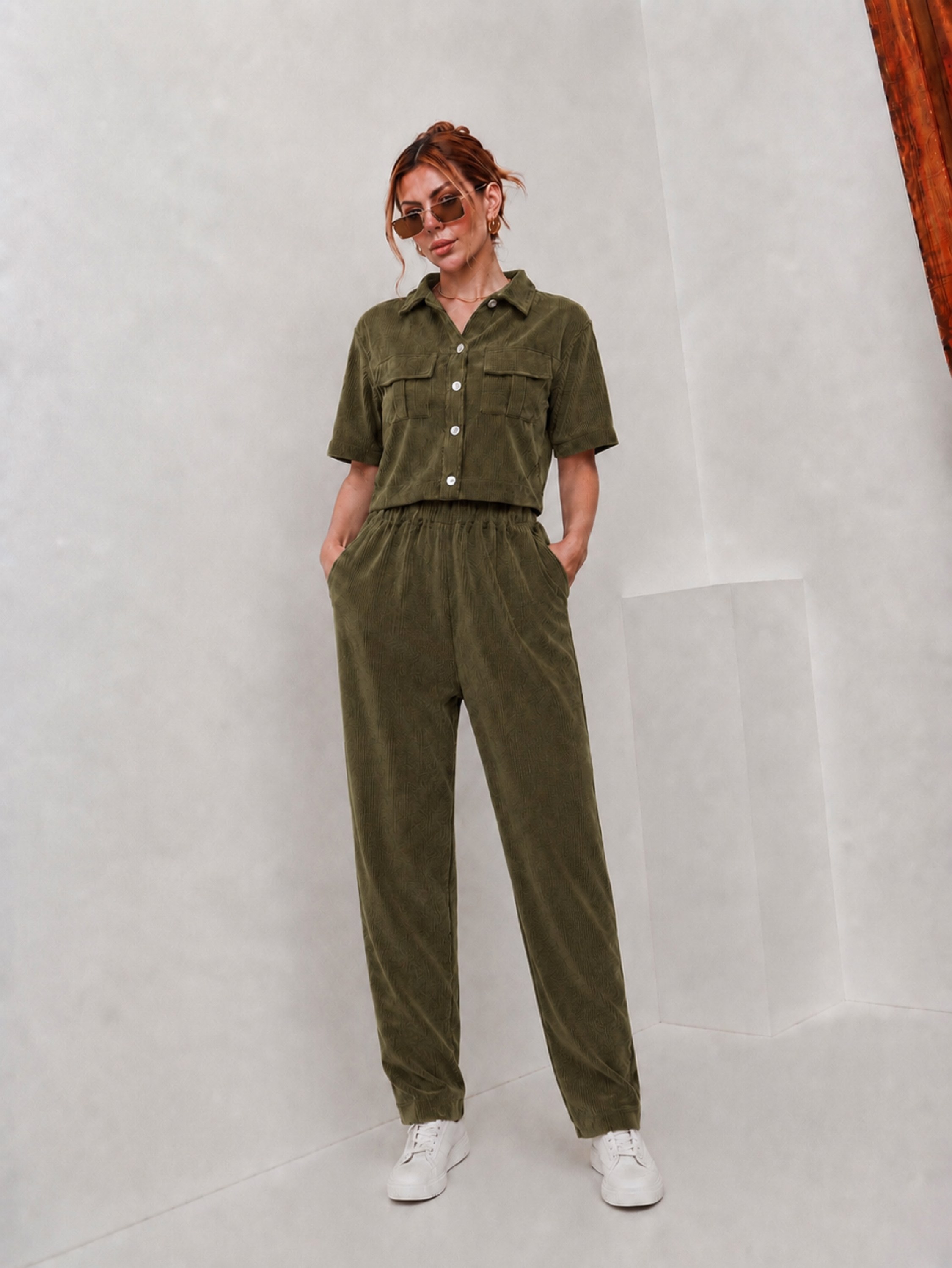 Conjunto Feminino Colete e Calça Jogger/MI-022
