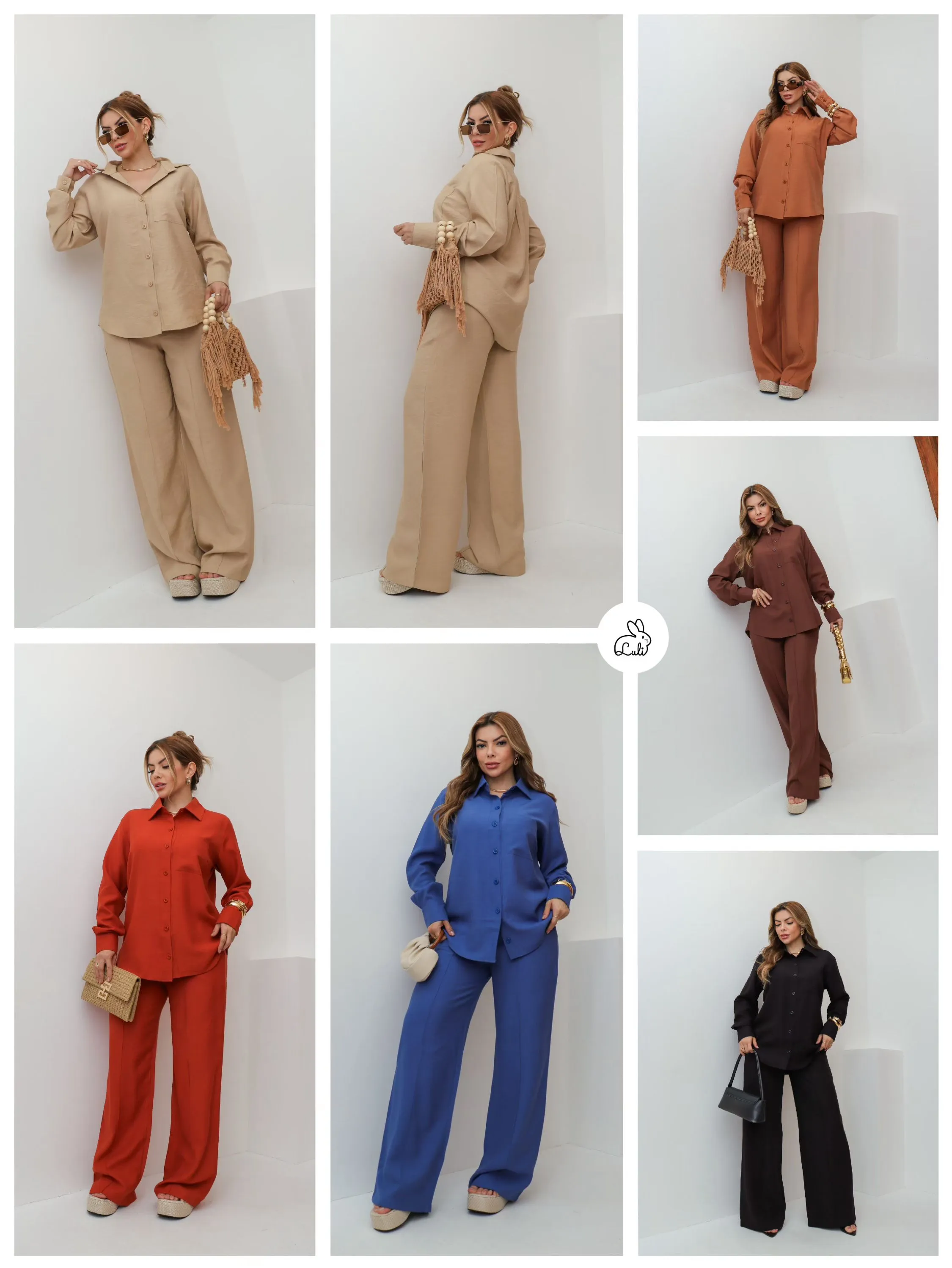 Conjunto Marrant Camisa com Calça Pantalona/MI-001