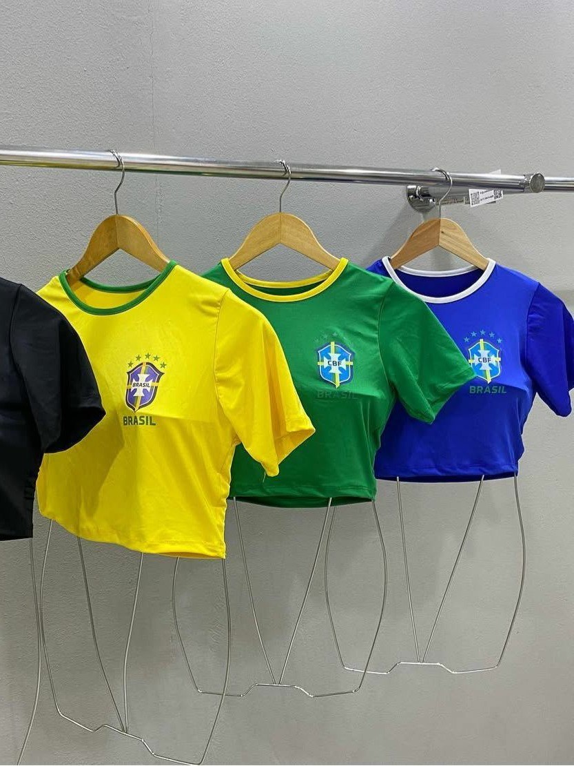 Cropped Manguinha Brasil