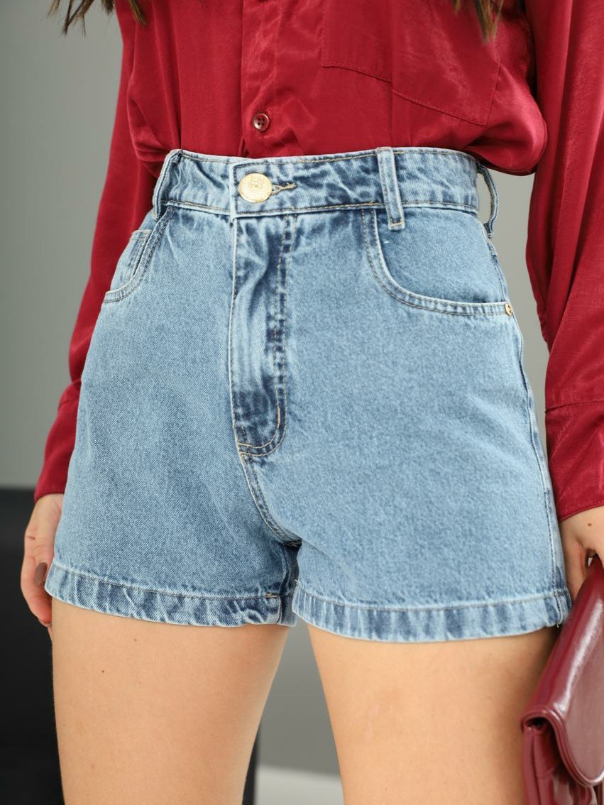 Short jeans azul