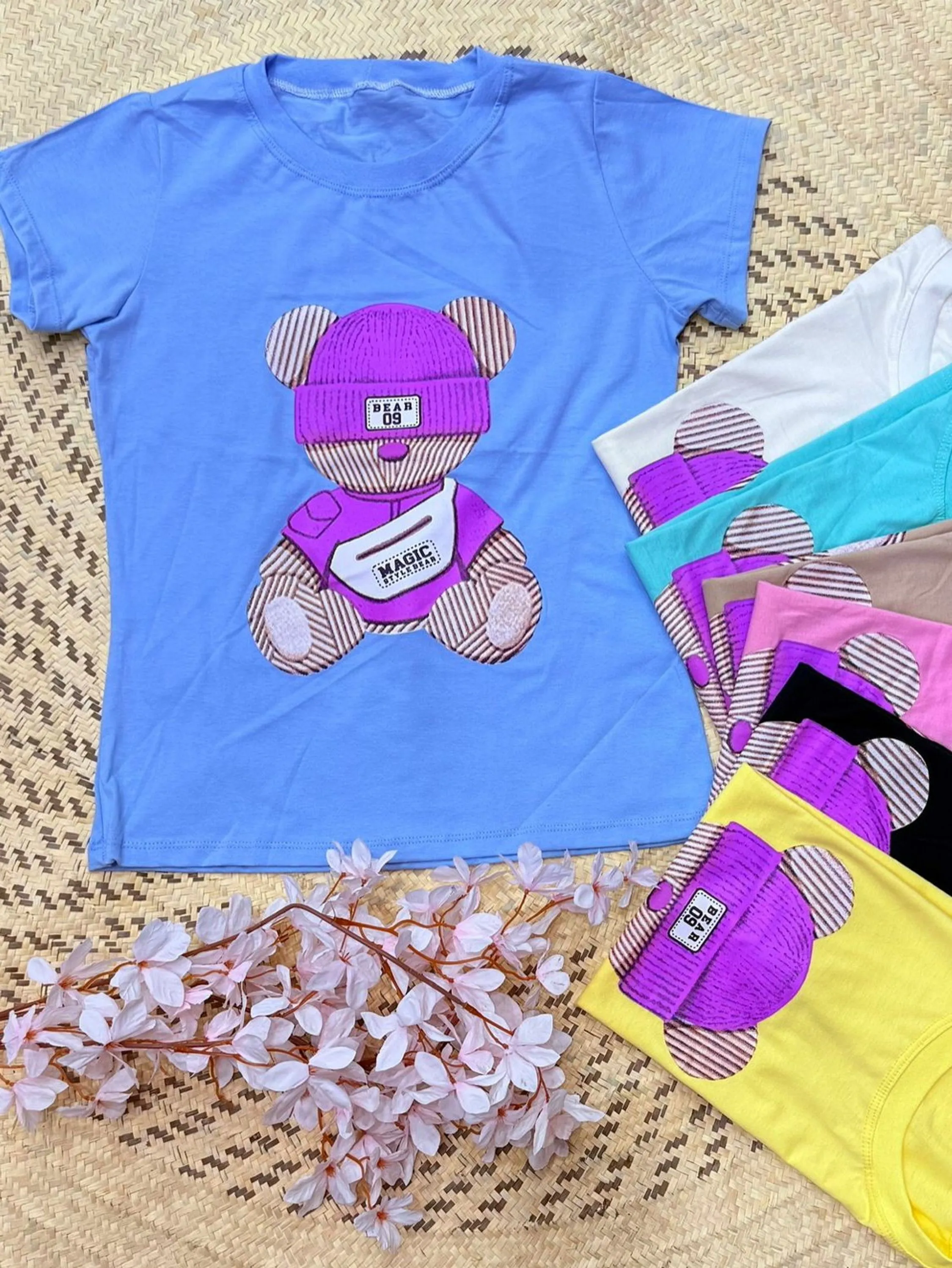 T-shirt algodão estampado