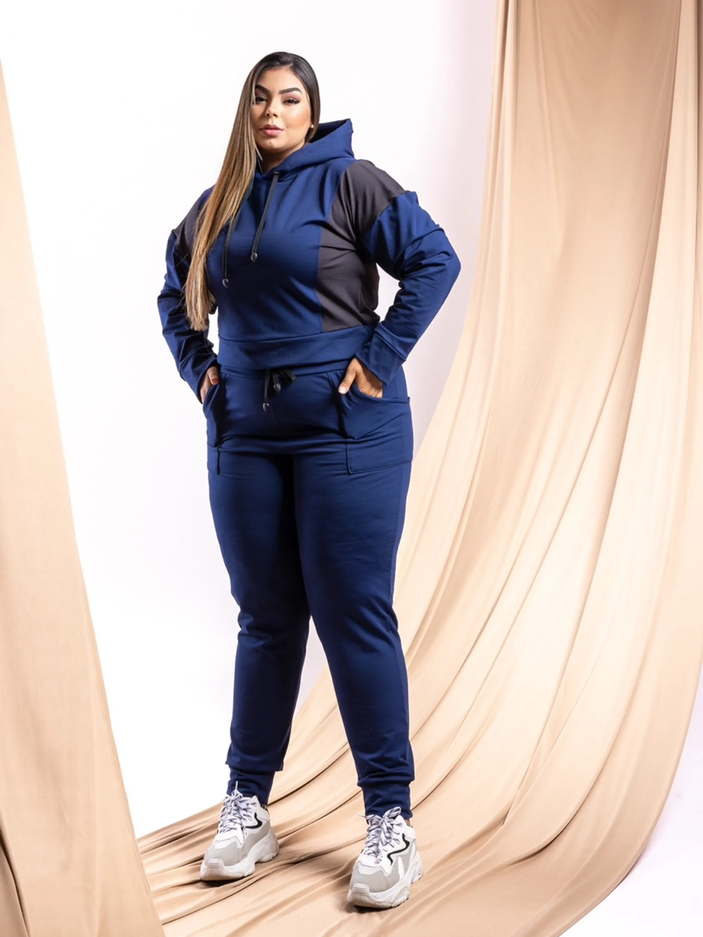 Conjunto de inverno bolsão Plus Size