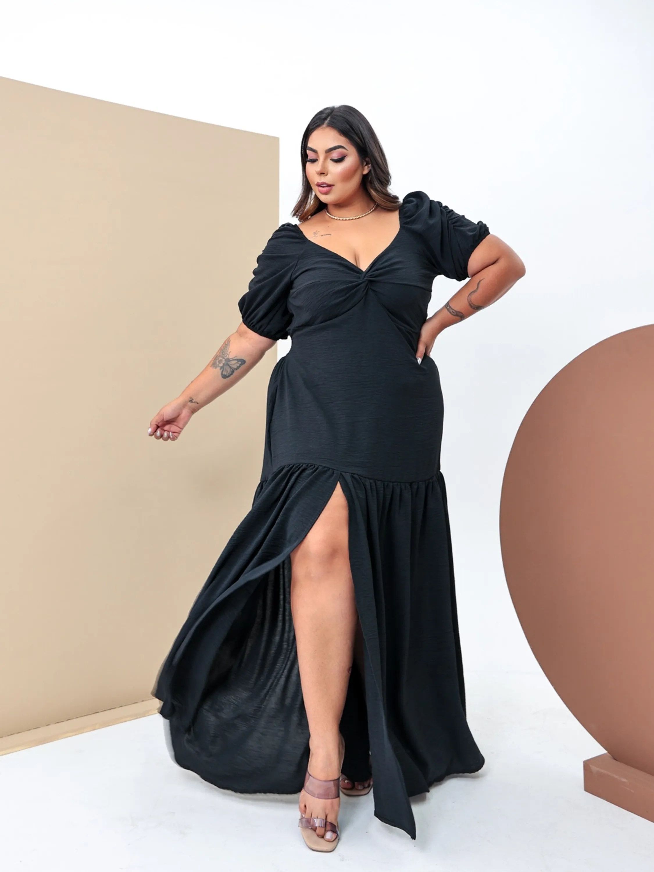 Vestido Longo Plus Size