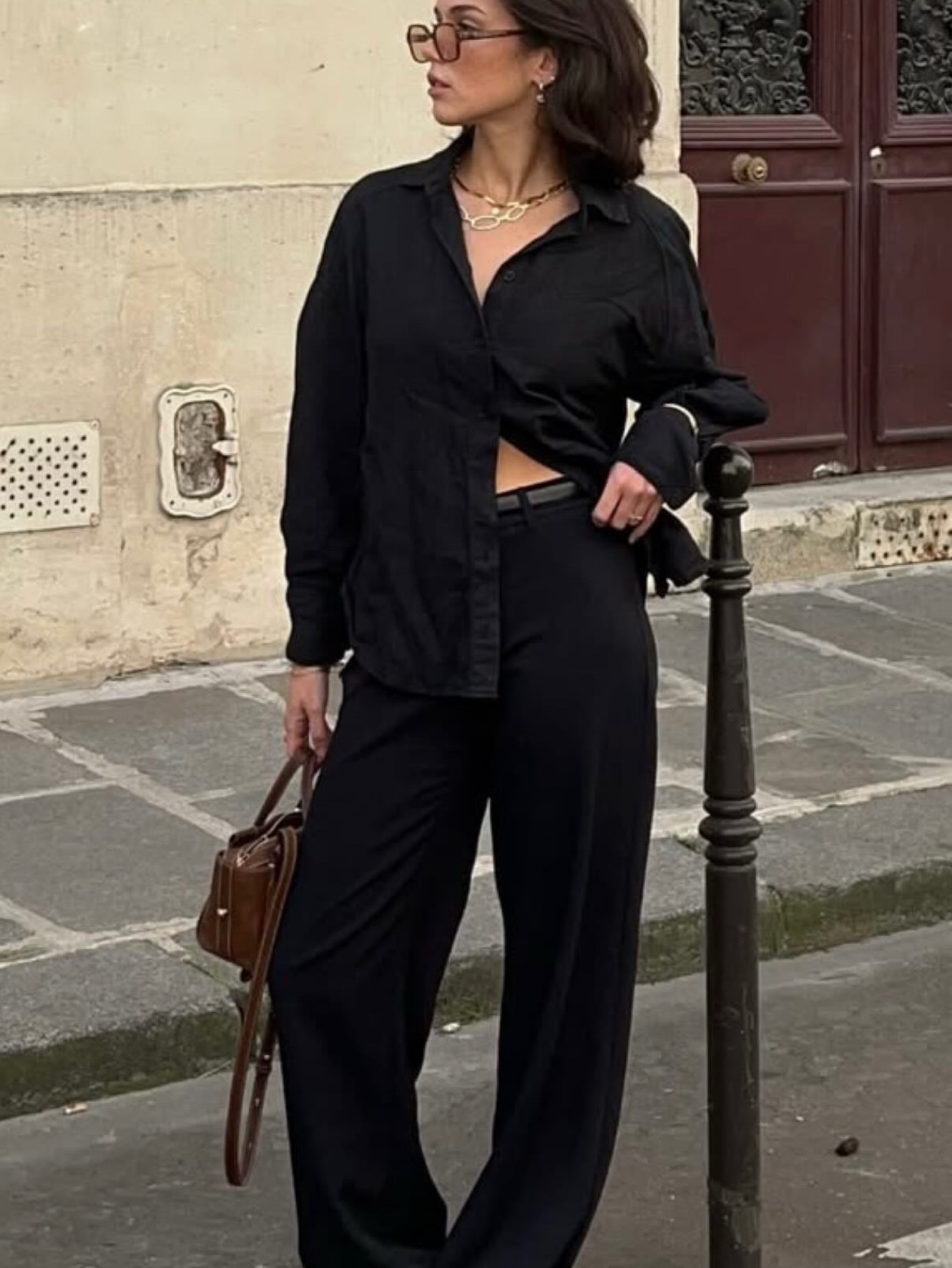 Calça wide legue feminina