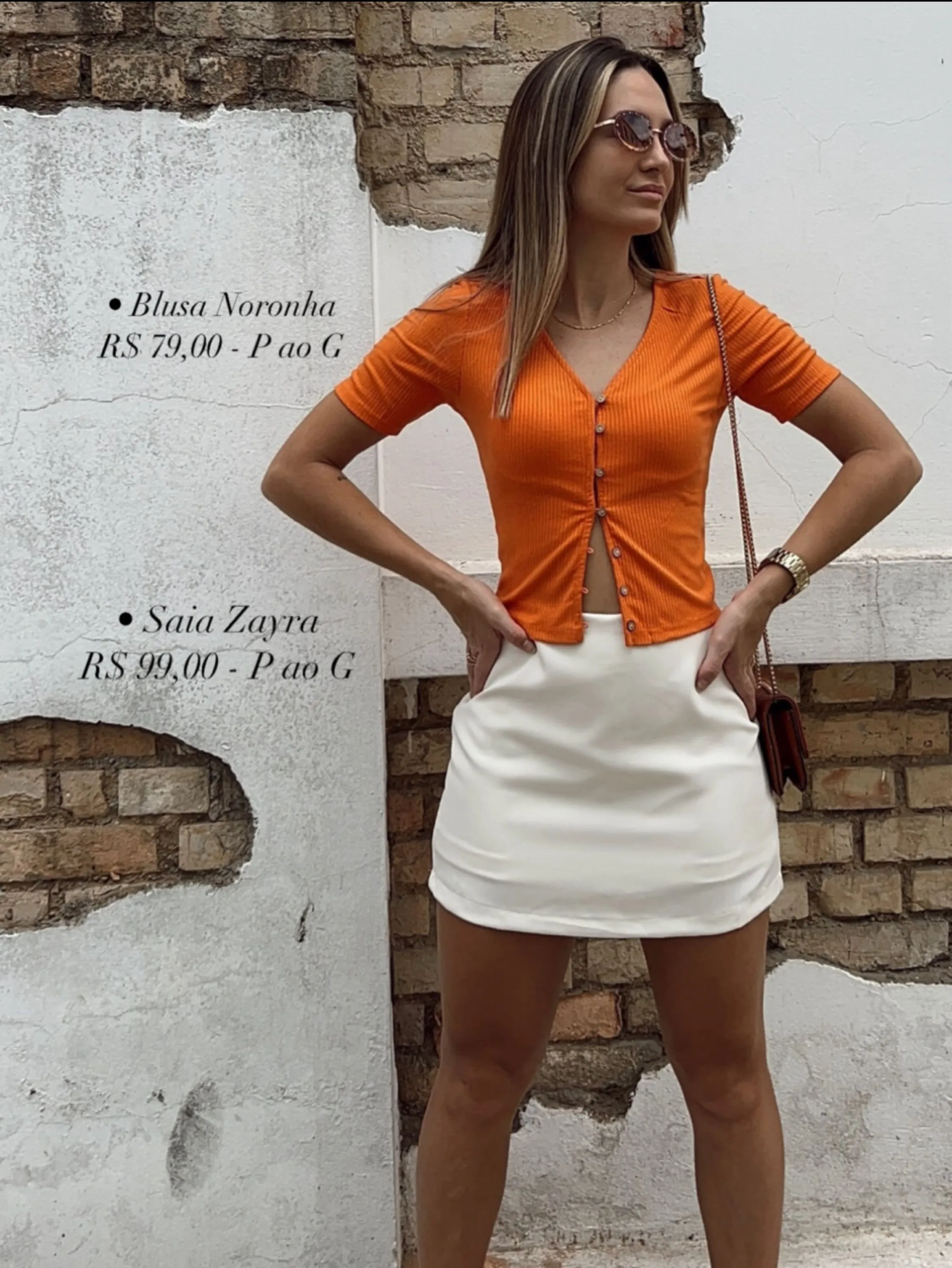 Blusa Zara com botão frente fkmoda