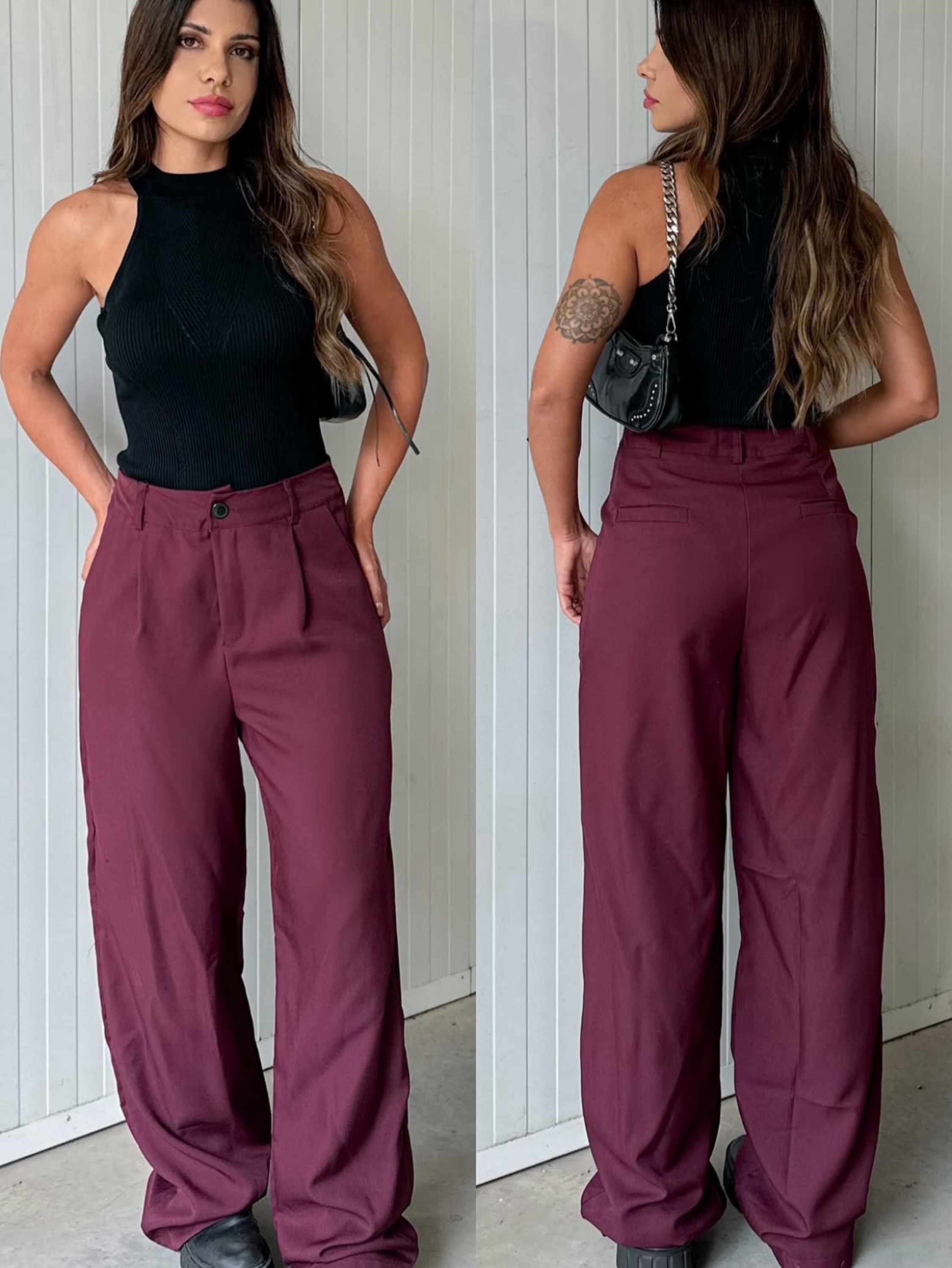 Calça wide legue 53# feminina