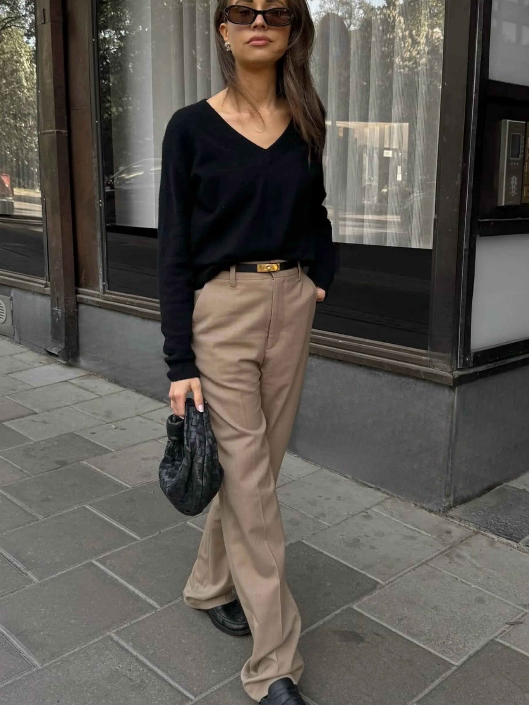 Calça wide leg feminina