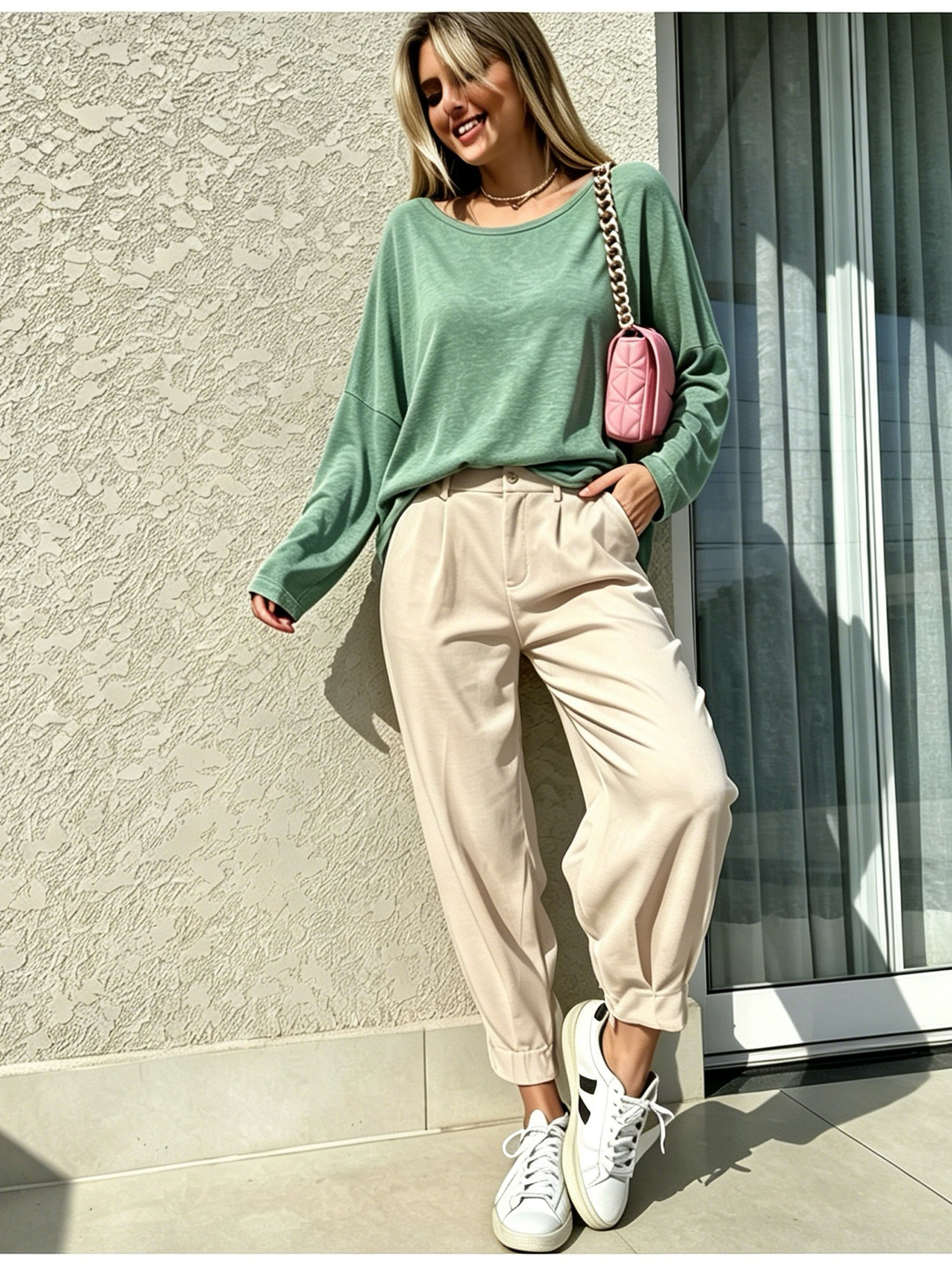 Calça cenoura feminina