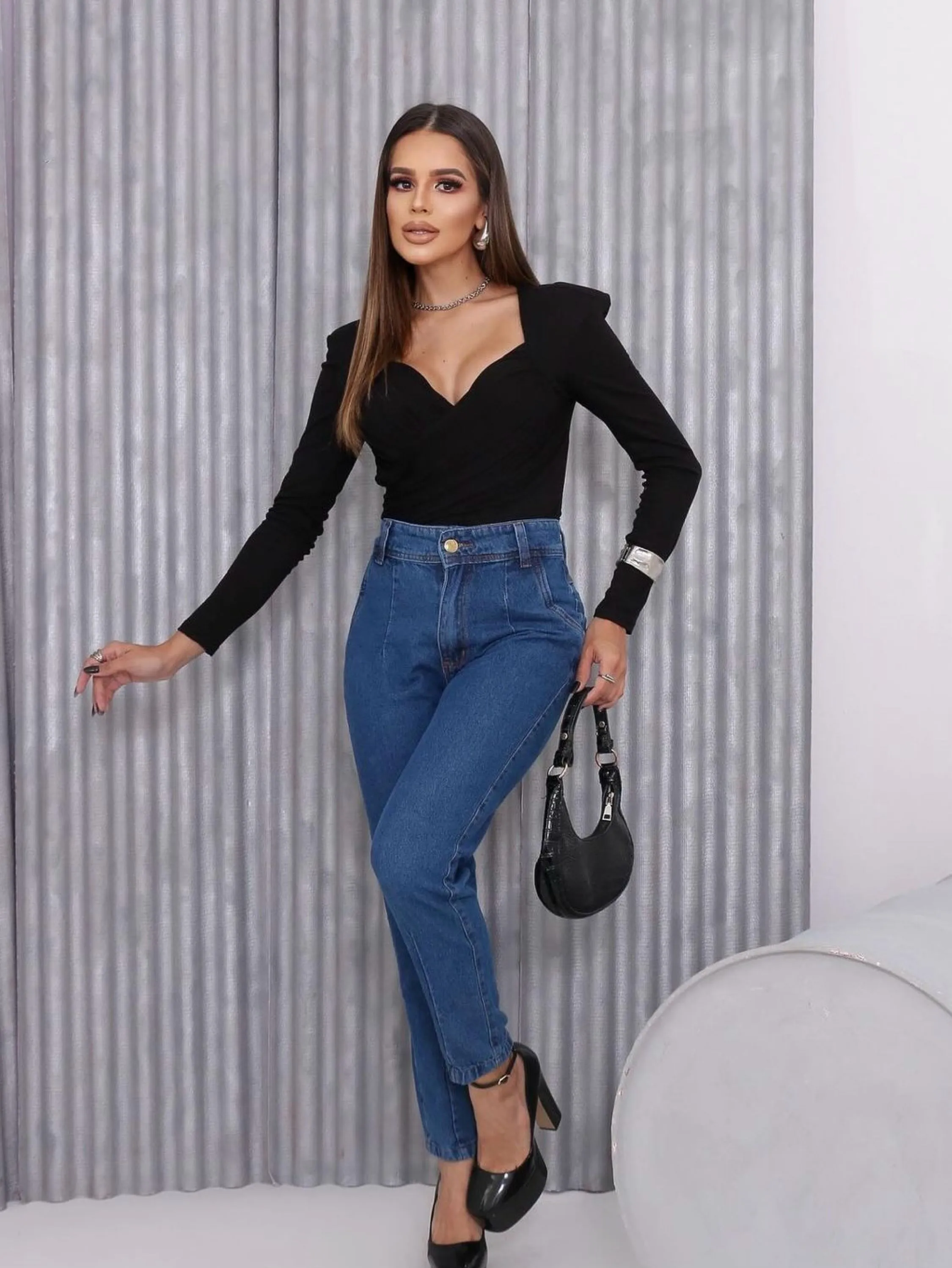 Calça Jeans mom