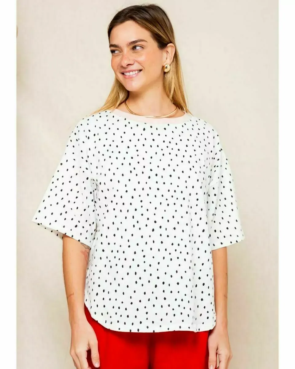 Camiseta Oversized de Malha