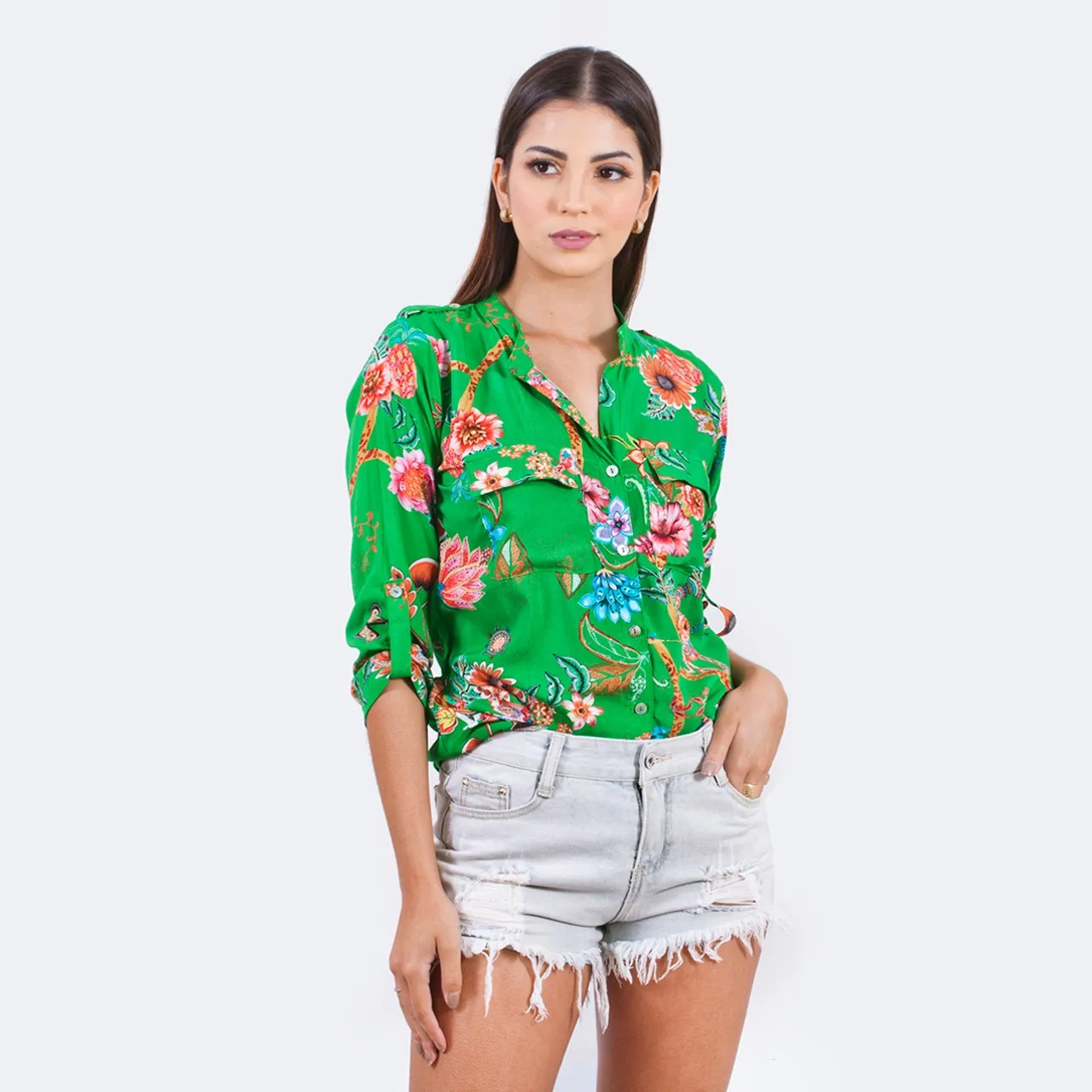 CAMISA CENARIUM ESTAMPADA COGUMELO VERDE