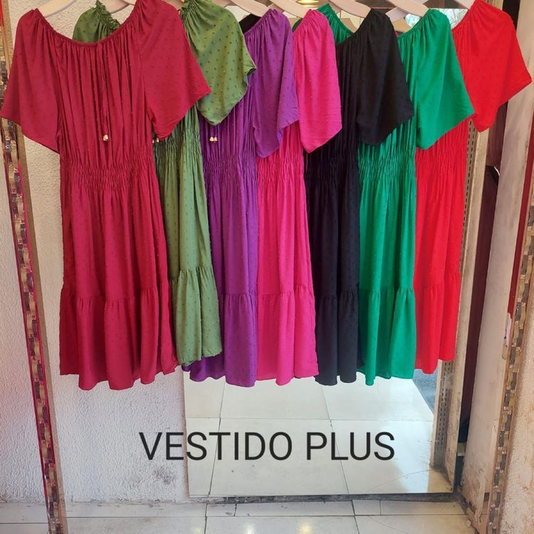 Vestido curto moda feminina de plus