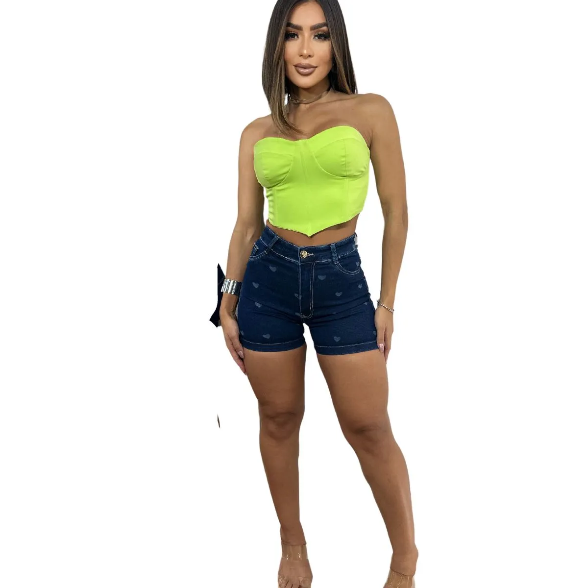 Short Jeans Feminino Com Lycra 5061